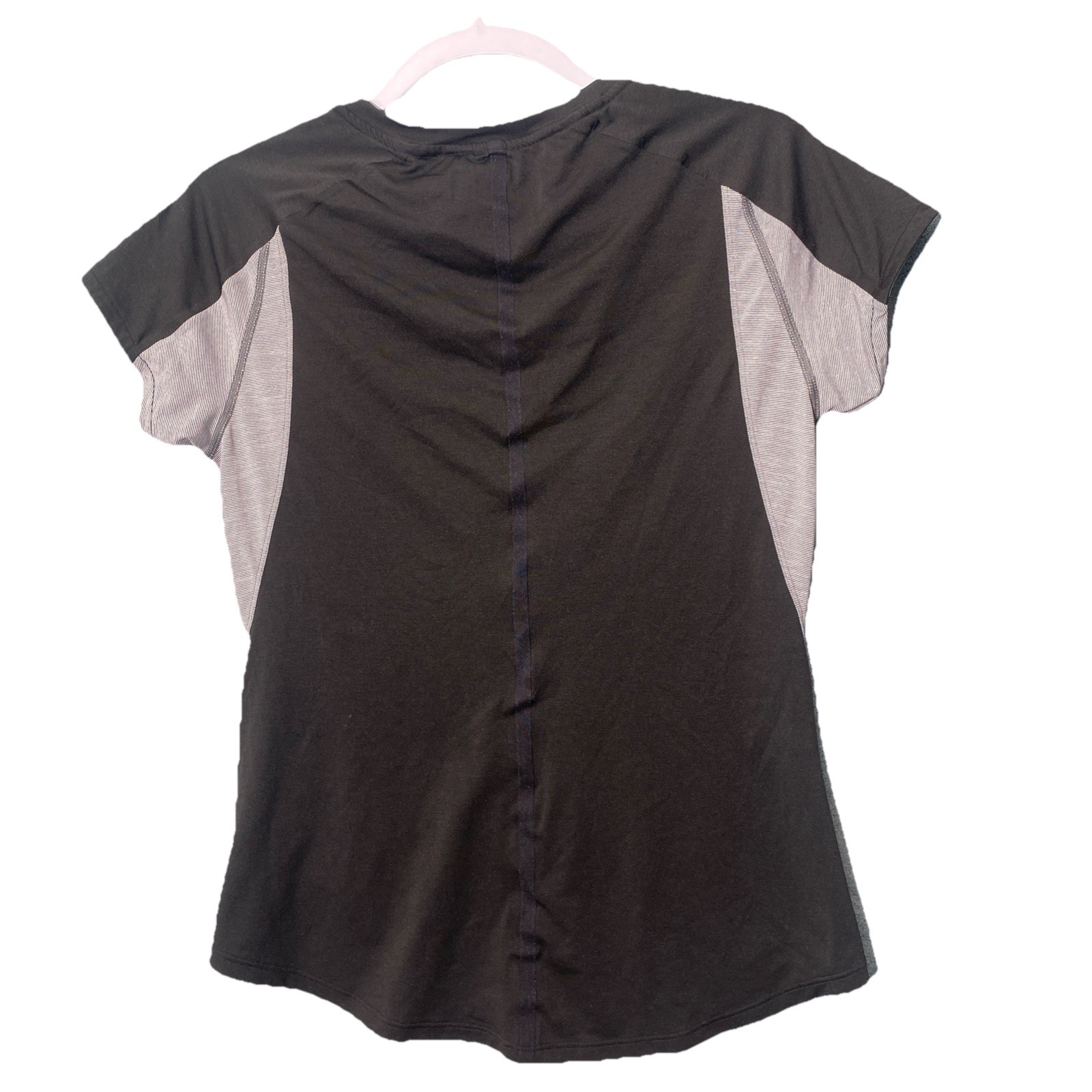 The North Face Mountain Athletic Flash Dry Hiking Shirt Short Gray Black Size S