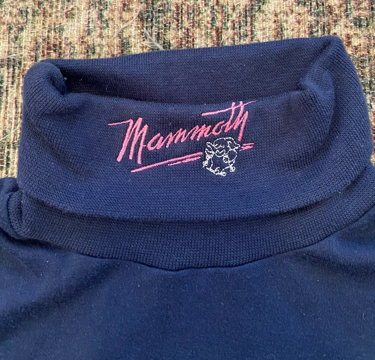 Vintage 80s Mammoth California Ski Duofold Turtleneck SZ M USA Made Baselayer
