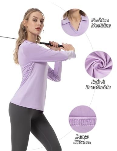FK3140LST FKEEP WOMEN’S Tennis Golf Shirt Long – FK3140LST-LAVENDER-M