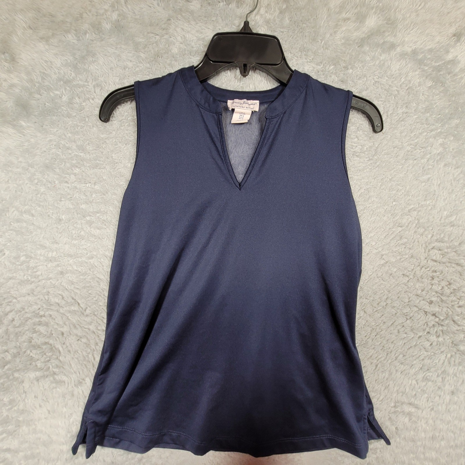 Tommy Bahama Everyday Active Sleeveless V Neck Navy Blue Top Women’s Size S