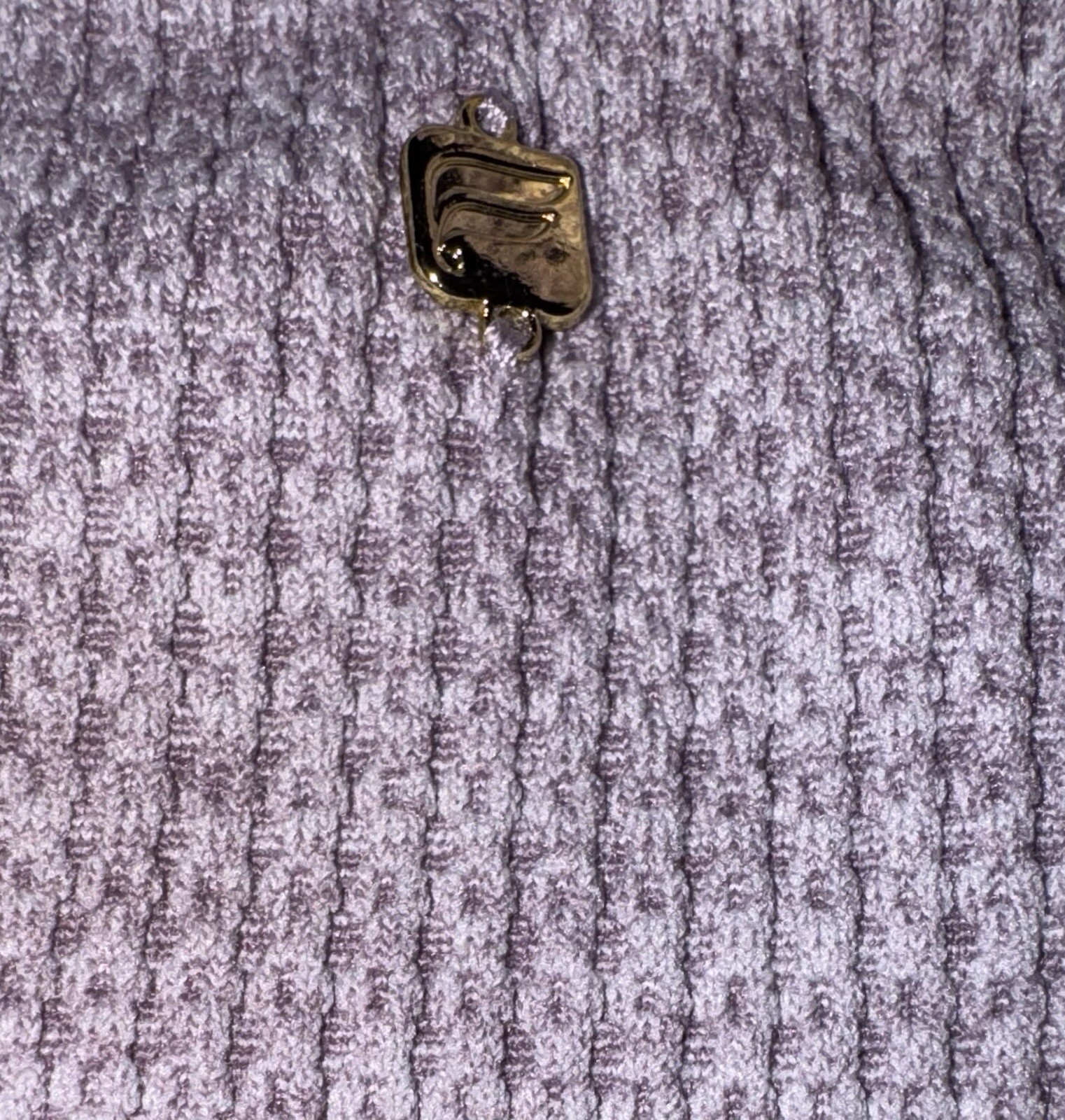 Fabletics Cable Knit Long-Sleeve Top size Large Faded Plum Heathered Purple