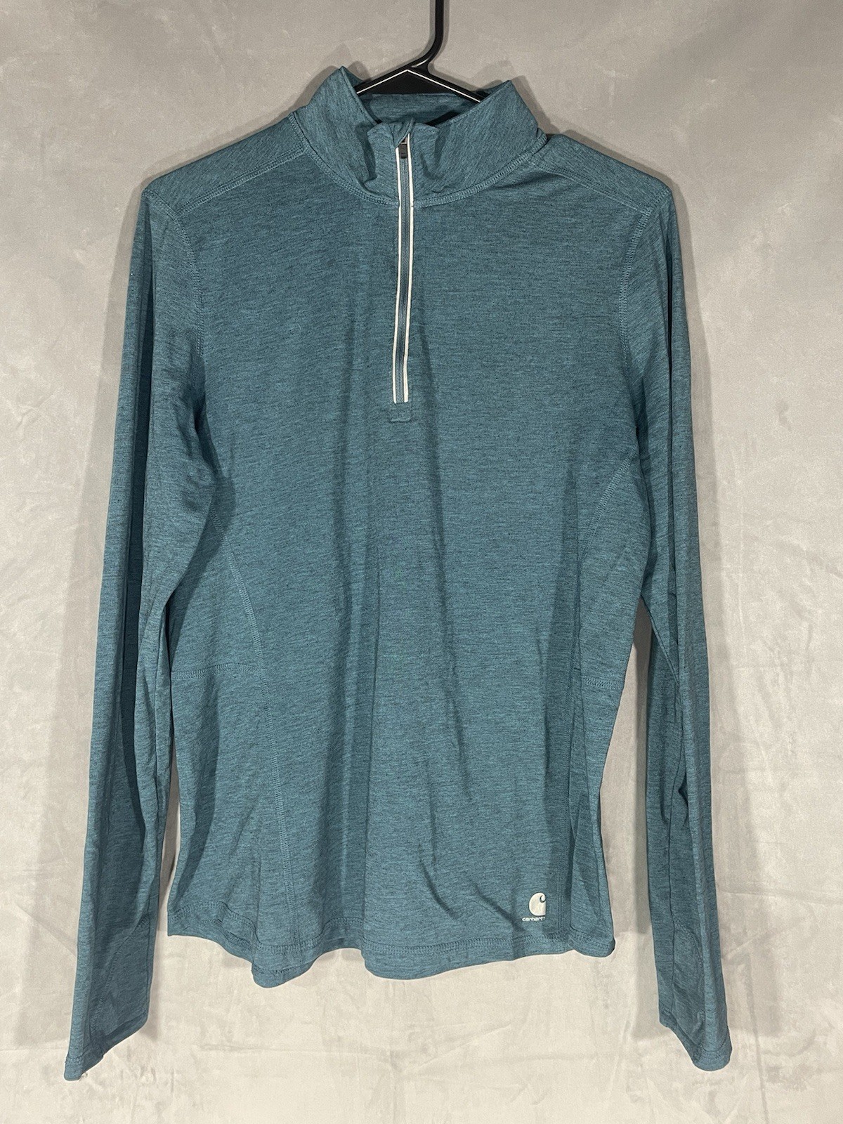 Carhartt Force Womens M 8/10 Teal Long Sleeve Ferndale Quarter Zip Shirt