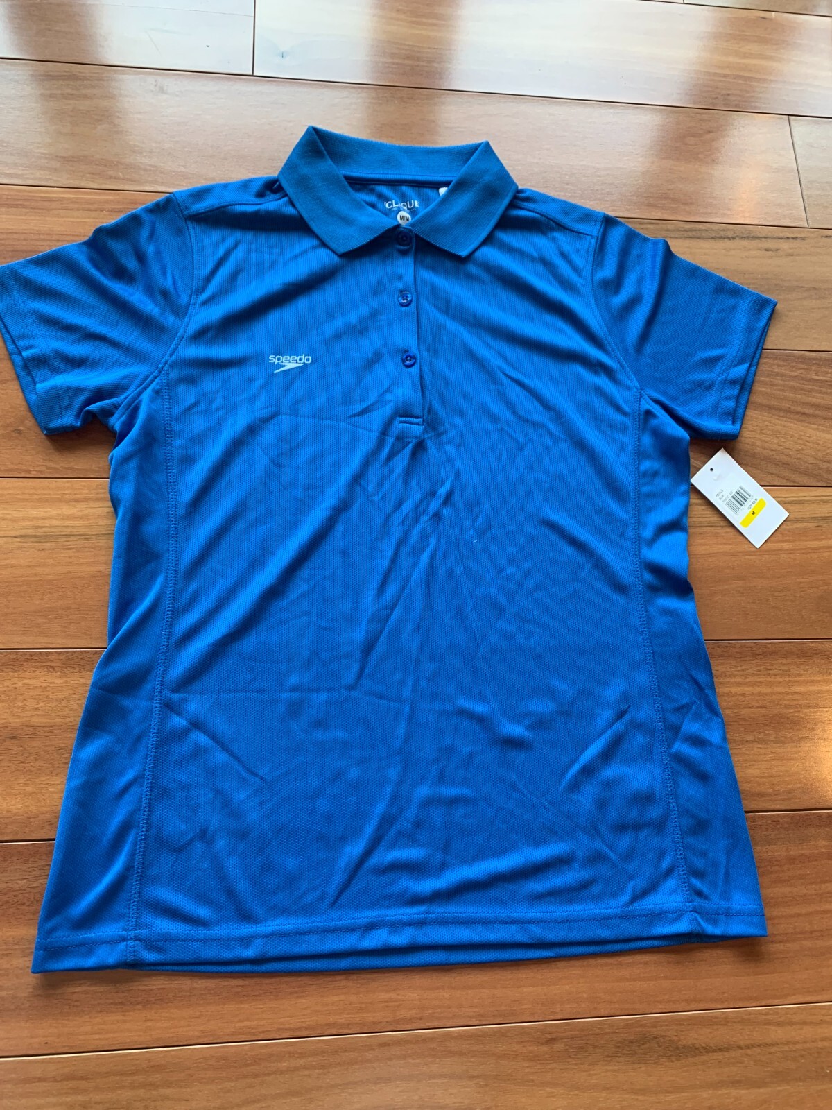 Blue Speedo Clique Women’s Short Sleeve Polo Shirt Size M – NWT