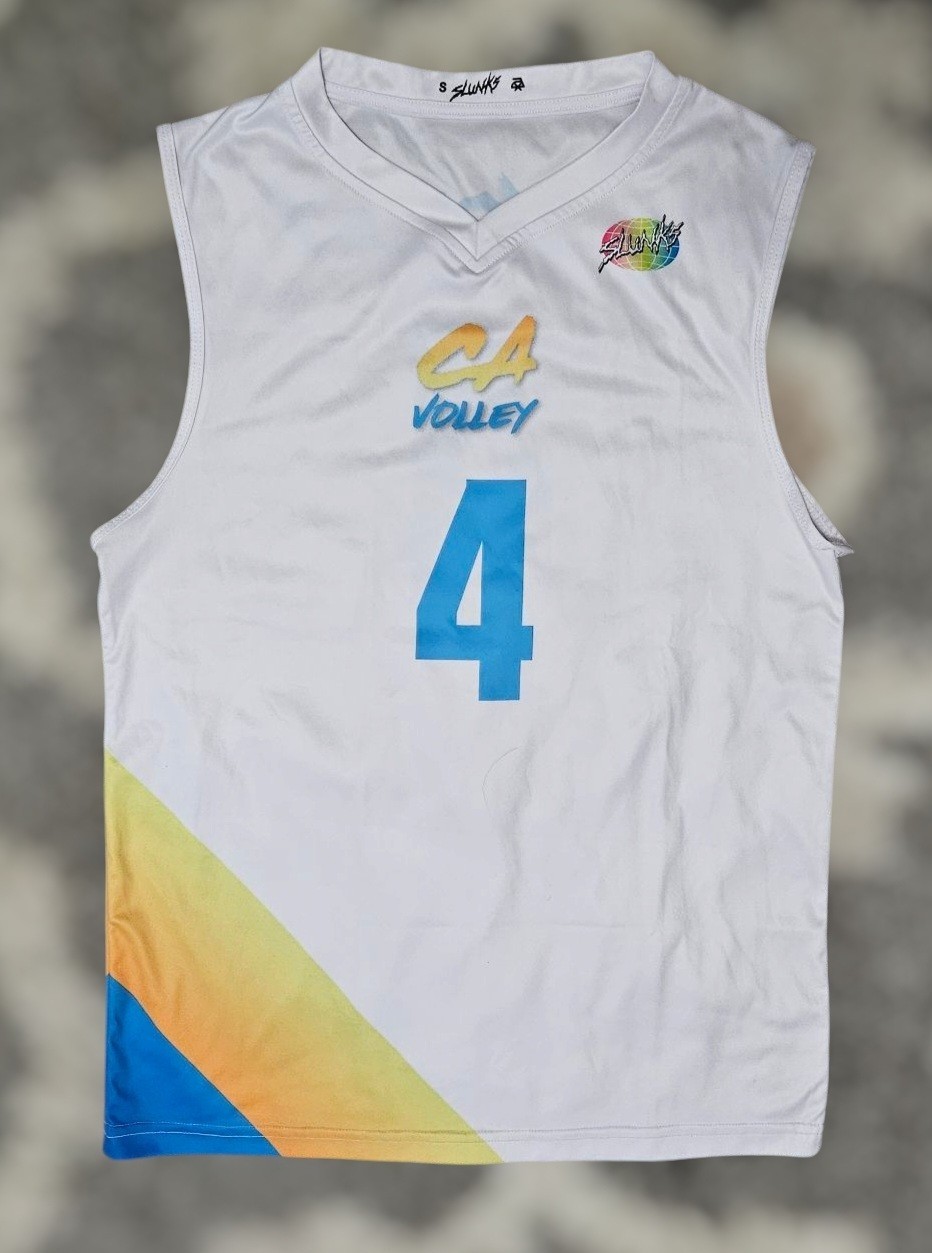 Slunks Women’s Small Lightweight Athletic Tank Top #4 Volleyball Shirt CA Volley
