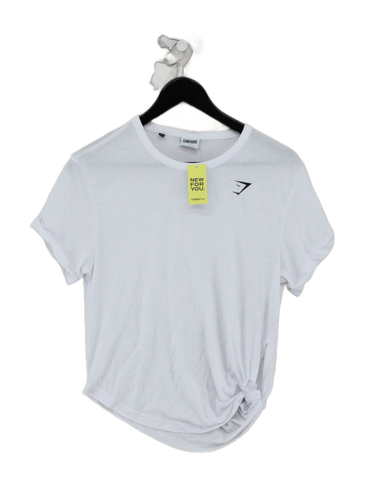 Gymshark Women’s T-Shirt M White Polyester with Viscose Basic