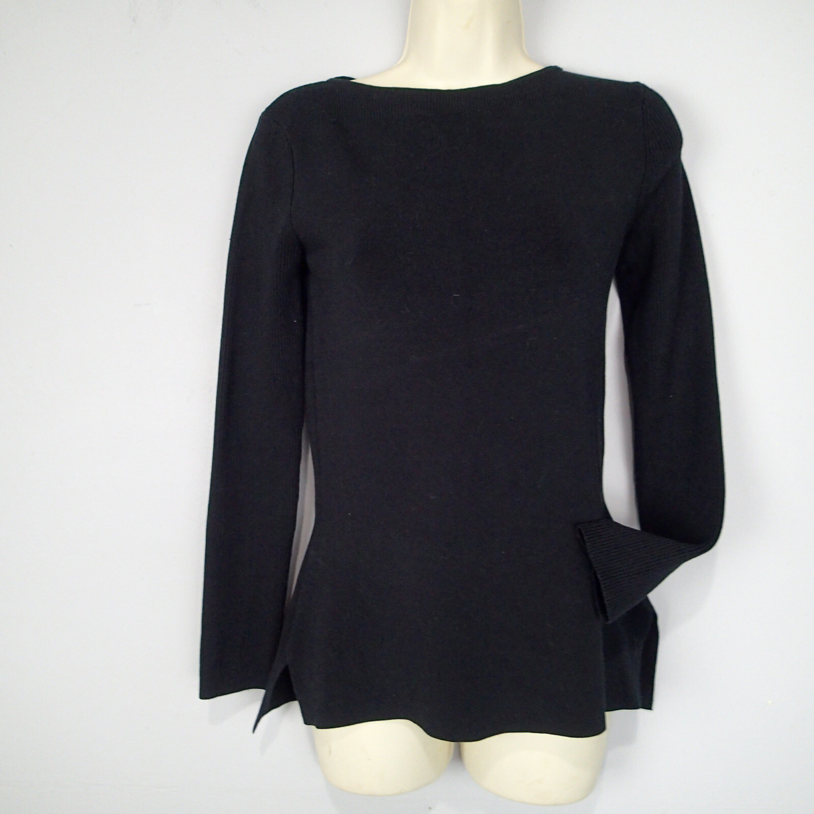 Women’s Derek Lam IOC Athleta Black Long Sleeve Ribbed Shirt XS top pullover