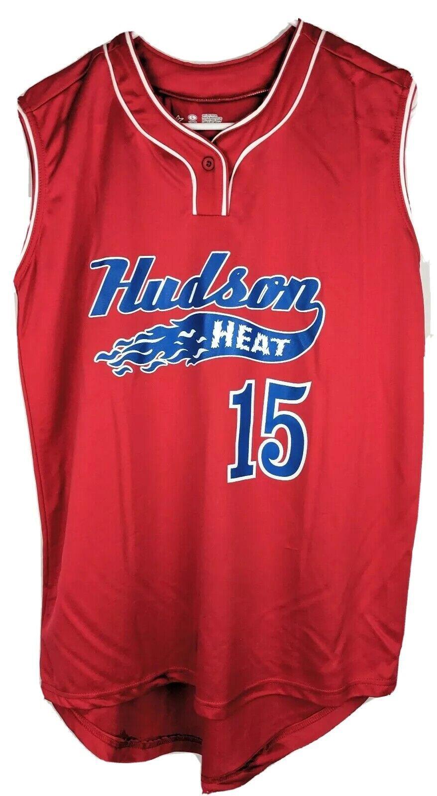 Hudson Heat Red Softball Jersey Womens Size Large 15