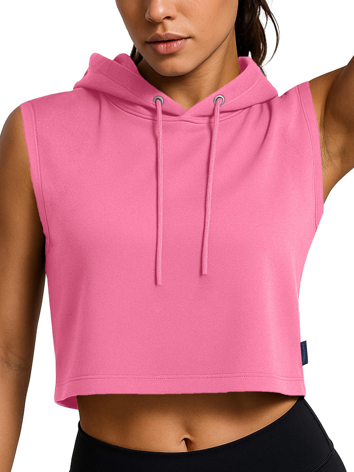 Women Crop Tank Top Sleeveless Hoodie UPF50+ Sun Protection Running Melina Shirt