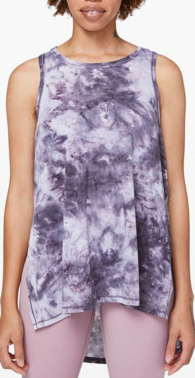 NWT Lululemon Long For Length Tank SizeS DGGM diamond dye purple grey
