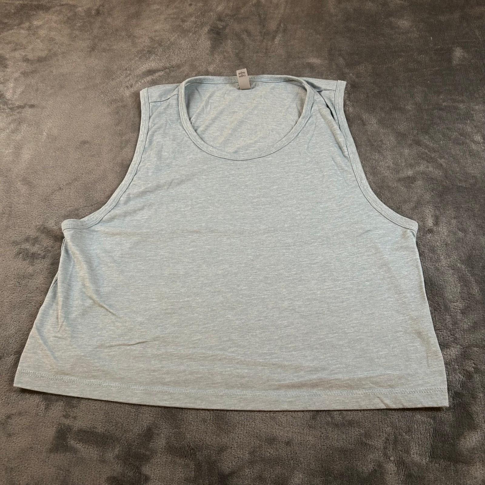 Next Level Apparel Blue Sleeveless Tank Top Cropped Casual Womens Extra Large