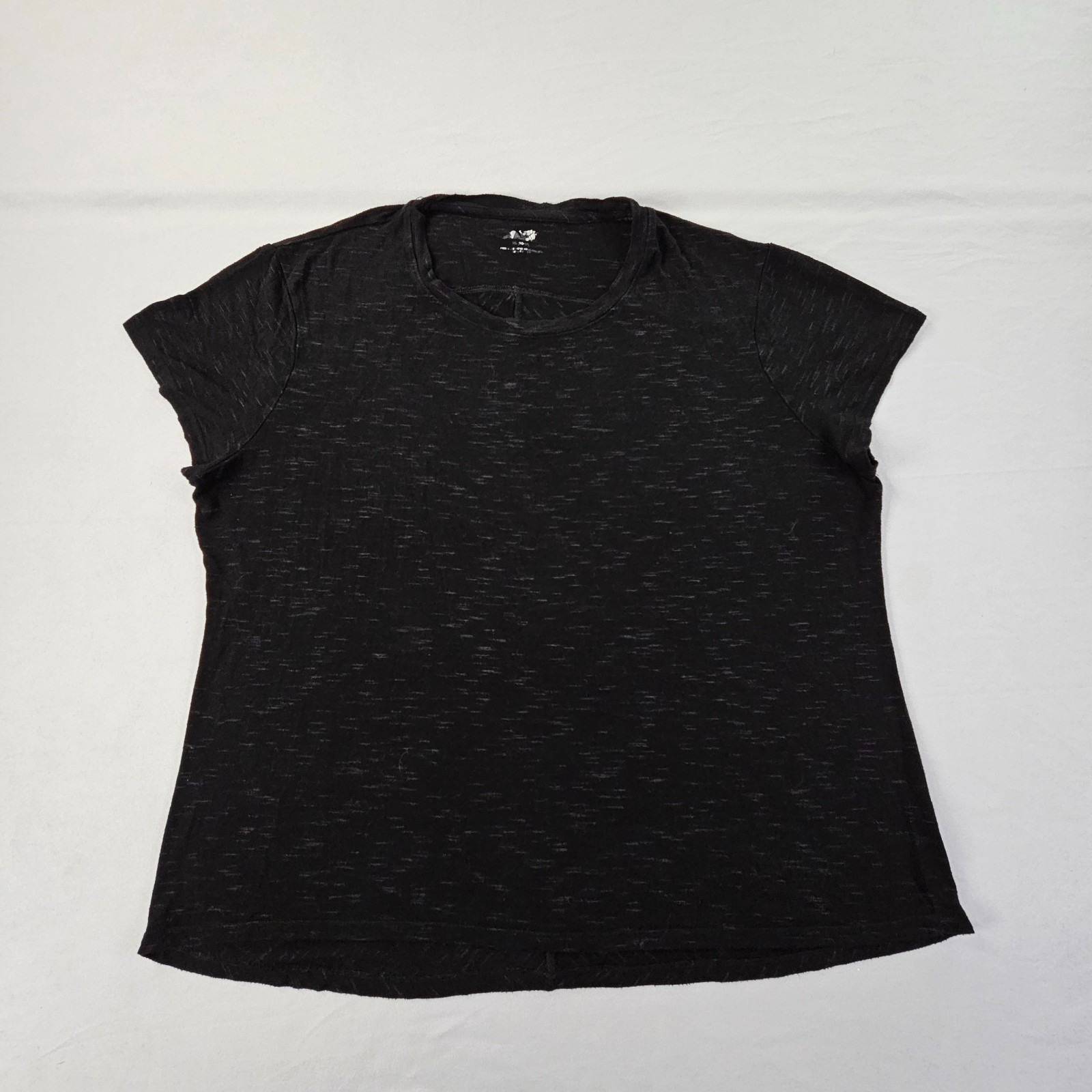 Avia Black Short Sleeve Rayon Spandex Performance T-Shirt Women’s XL