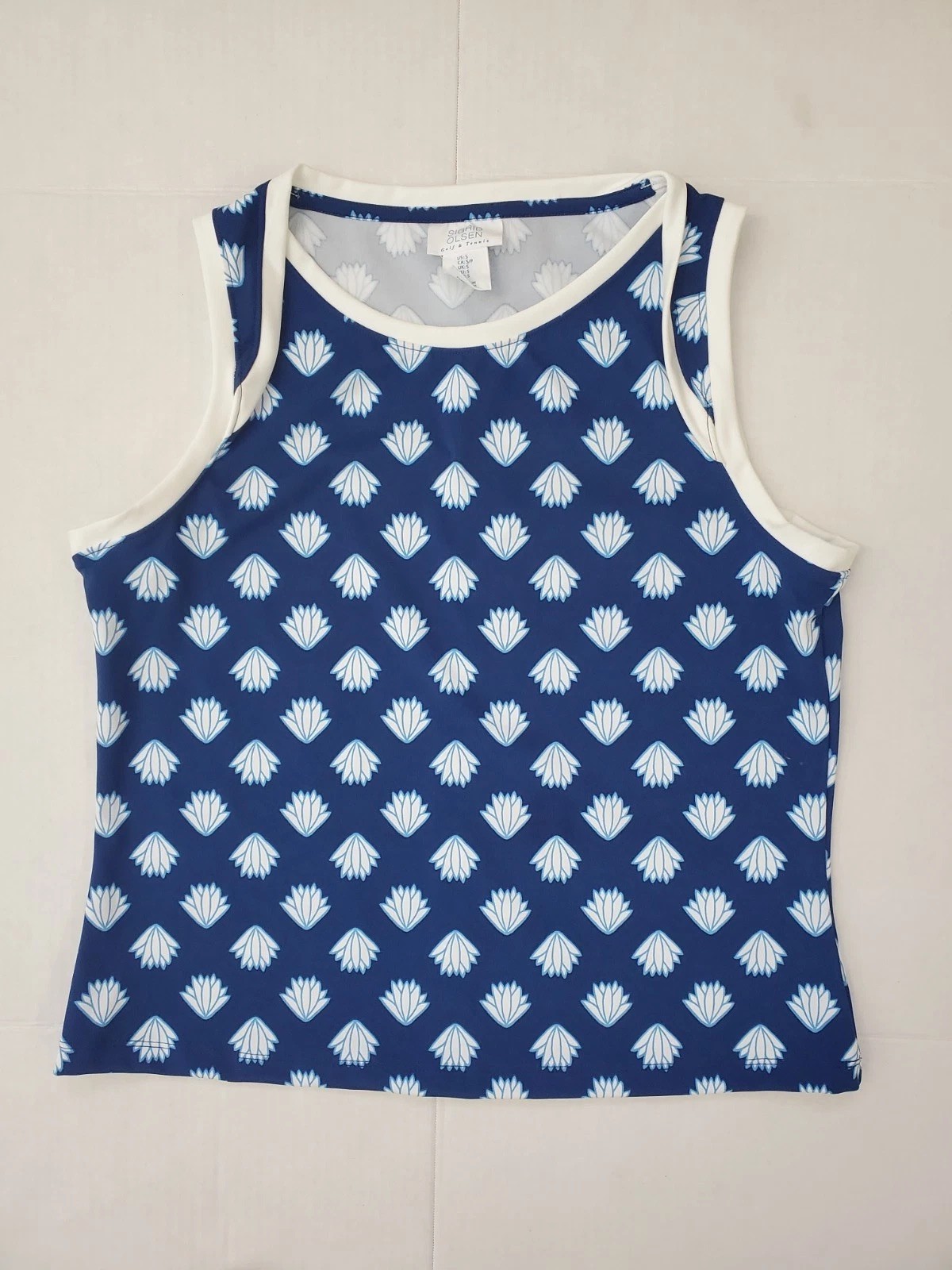 Sigrid Olsen Golf And Tennis Navy Blue Coastal Women’s Performance Tank Size S