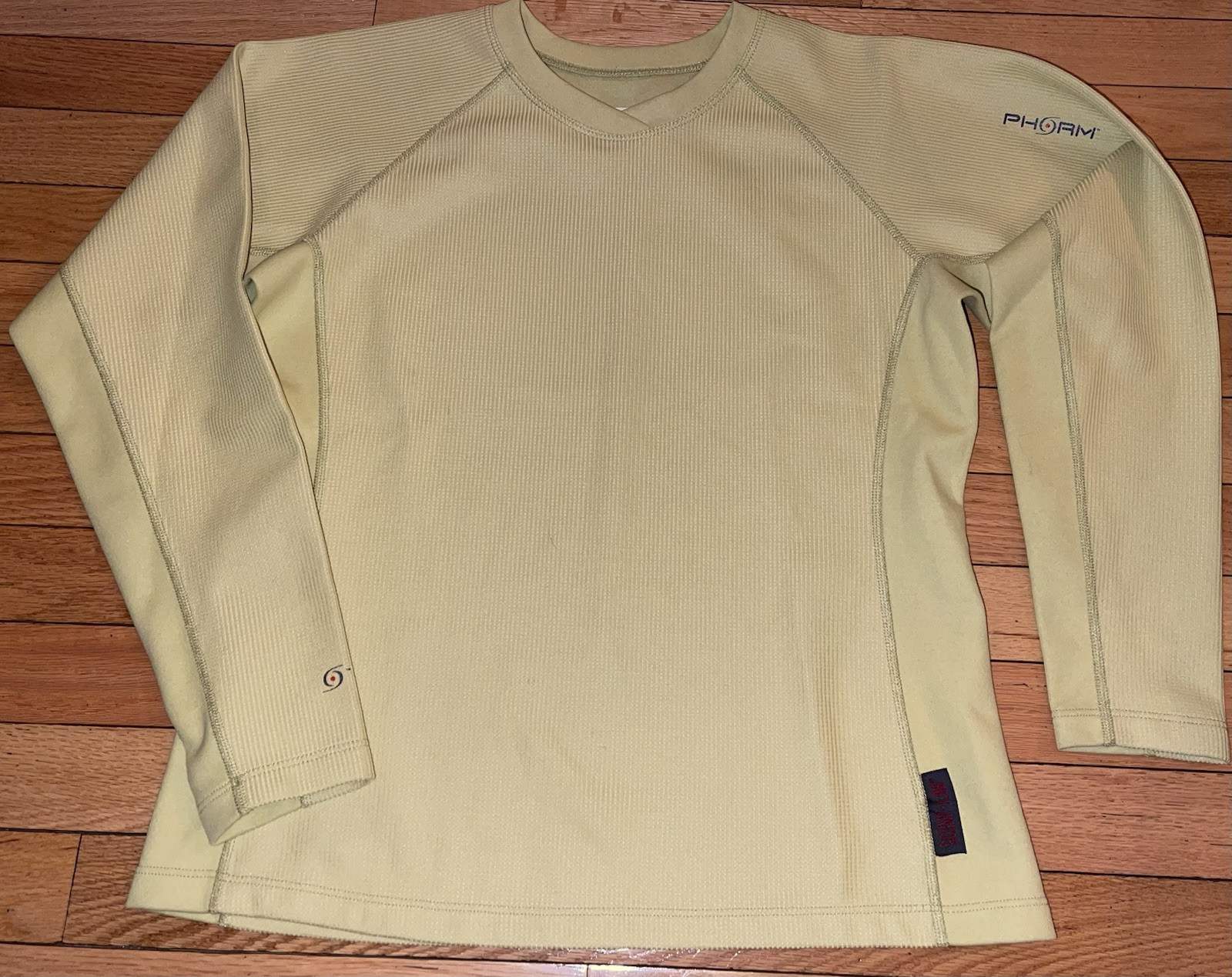 1st Phorm Green Thermal Waffle Scent Lock Activated Apparel Long Sleeve Shirt M