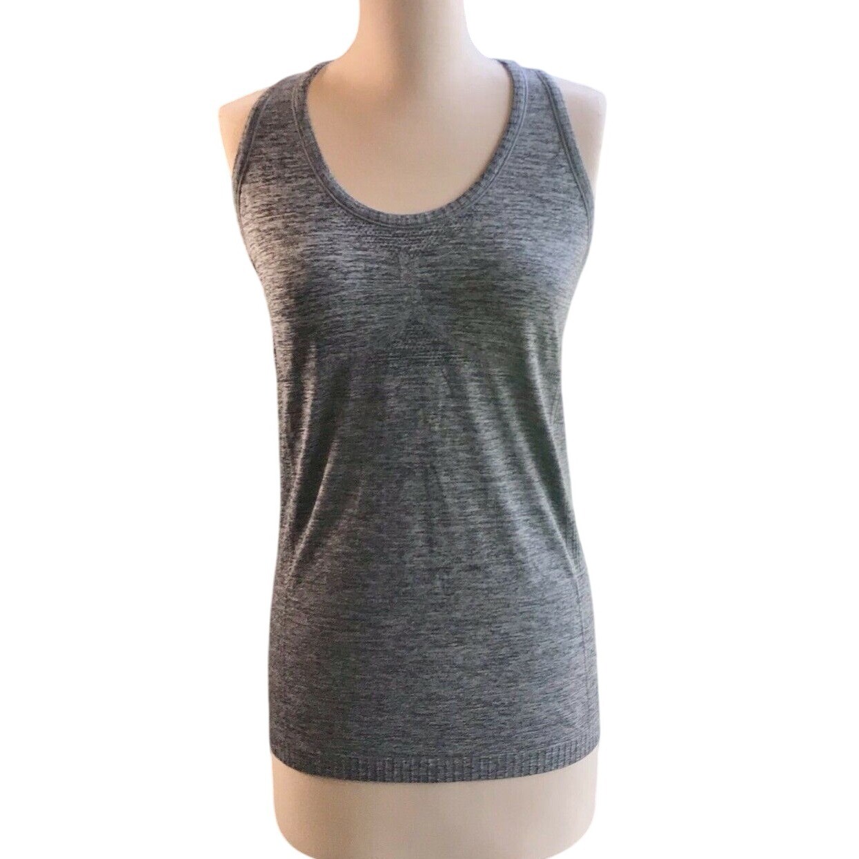 Danskin Now Fitted Tank Top Racerback Activewear Heather Gray XL/XG