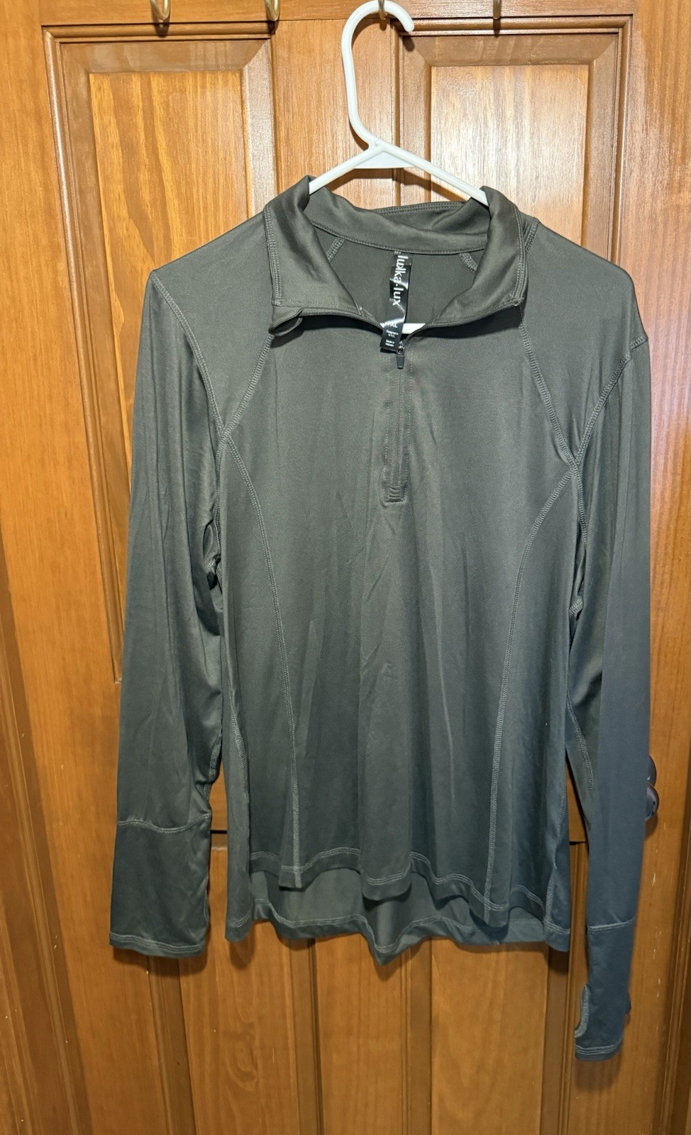 Lukka Lux Women’s Long Sleeve Athletic Top Olive Green Size XL