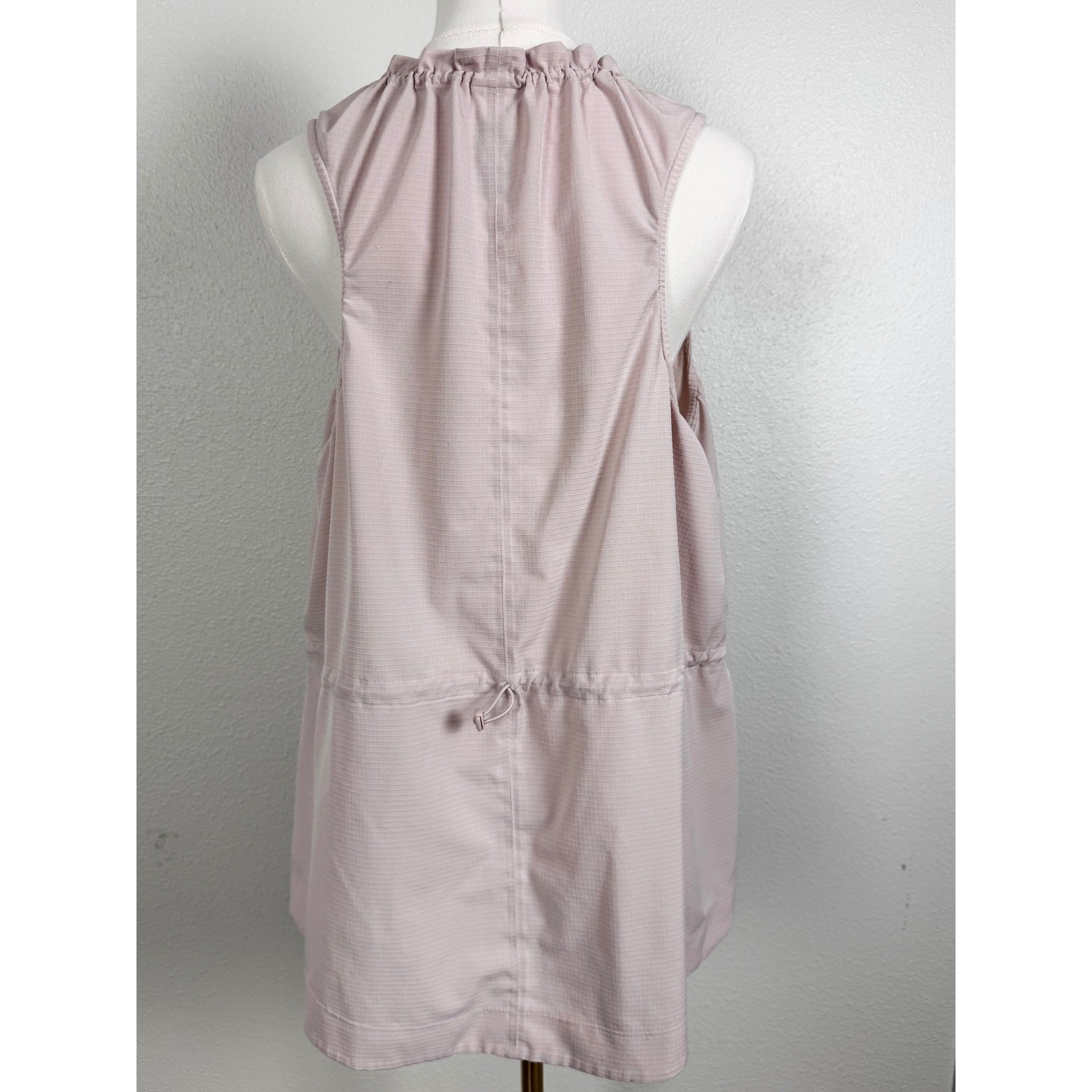 Athleta Rincon Ripstop Shell Top XL Pink Mauve Sleeveless High Neck