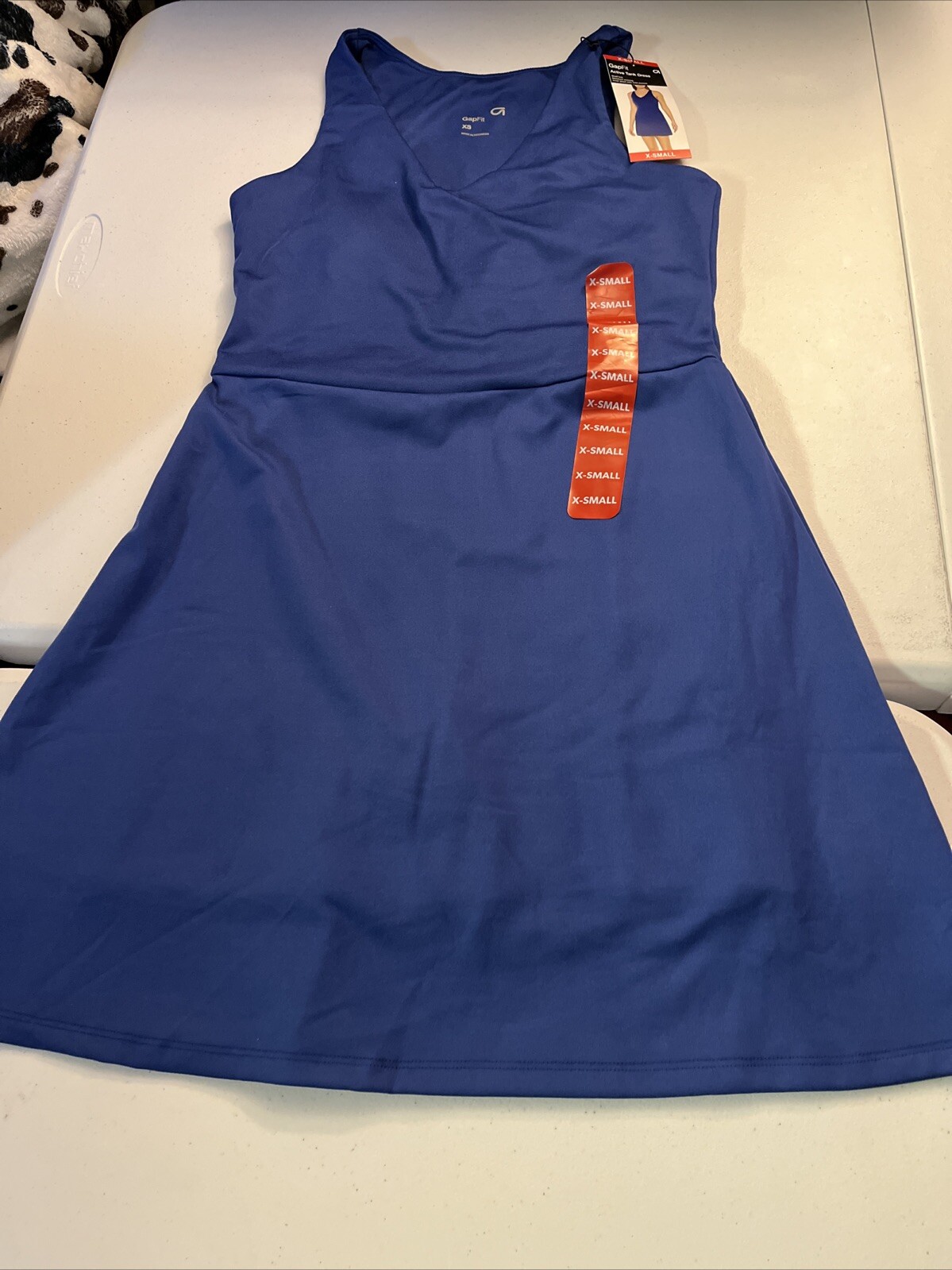 GapFit Active Tank Dress W/ Shelf Bra X-Small Blue