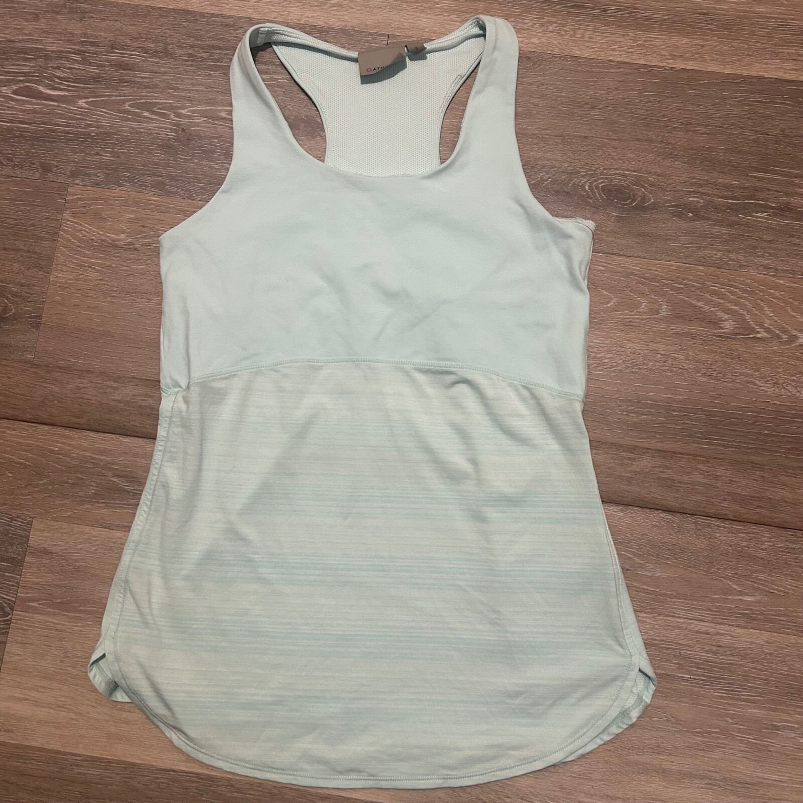 Athleta Tank Top Athletic Racerback Built-In Bra Shelf Side Zip Pocket Small