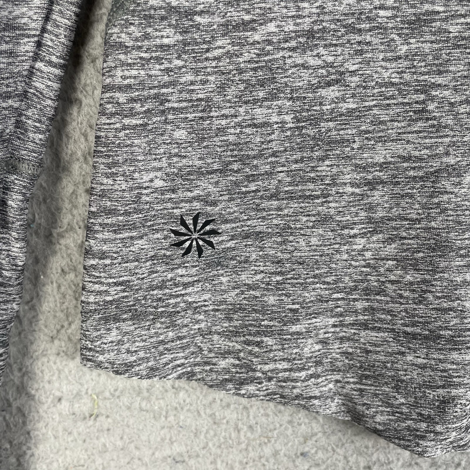 Athleta Quarter Zip Pullover Womens S Heather Grey Shirt Top Athletic Yoga Gym