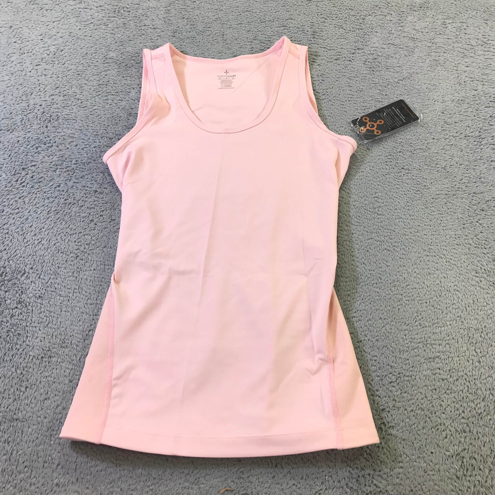 TOMMIE COPPER Tank Womens Medium M Lower Back SUpport Tank Top Pink 3a34