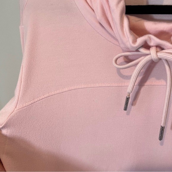 Everyday Athleisure Funnel Neck Pullover – Medium- Pink Soft Lightweight Cozy