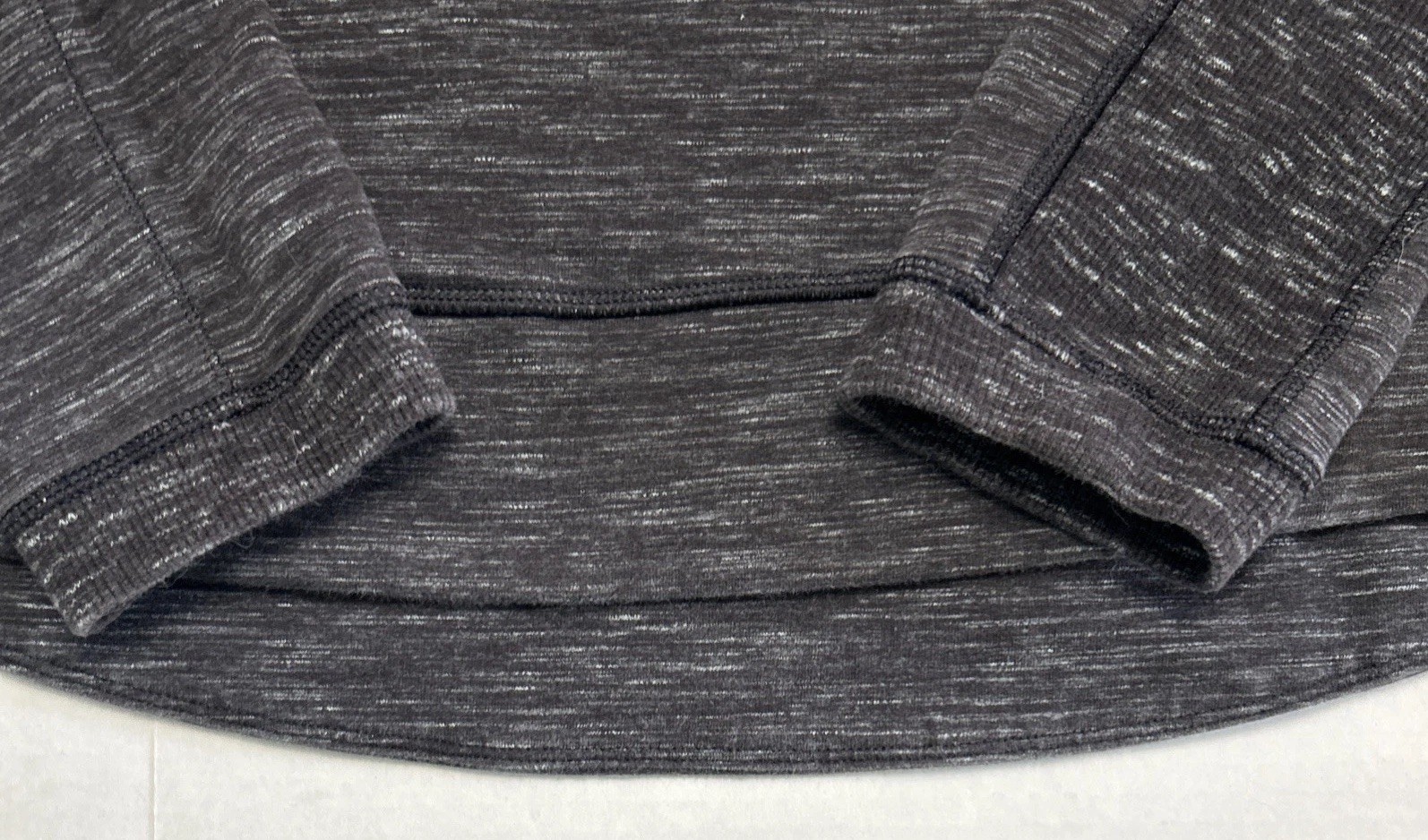 Lululemon Exhalation Pullover II Heathered Marled Black Size 8 Sweatshirt