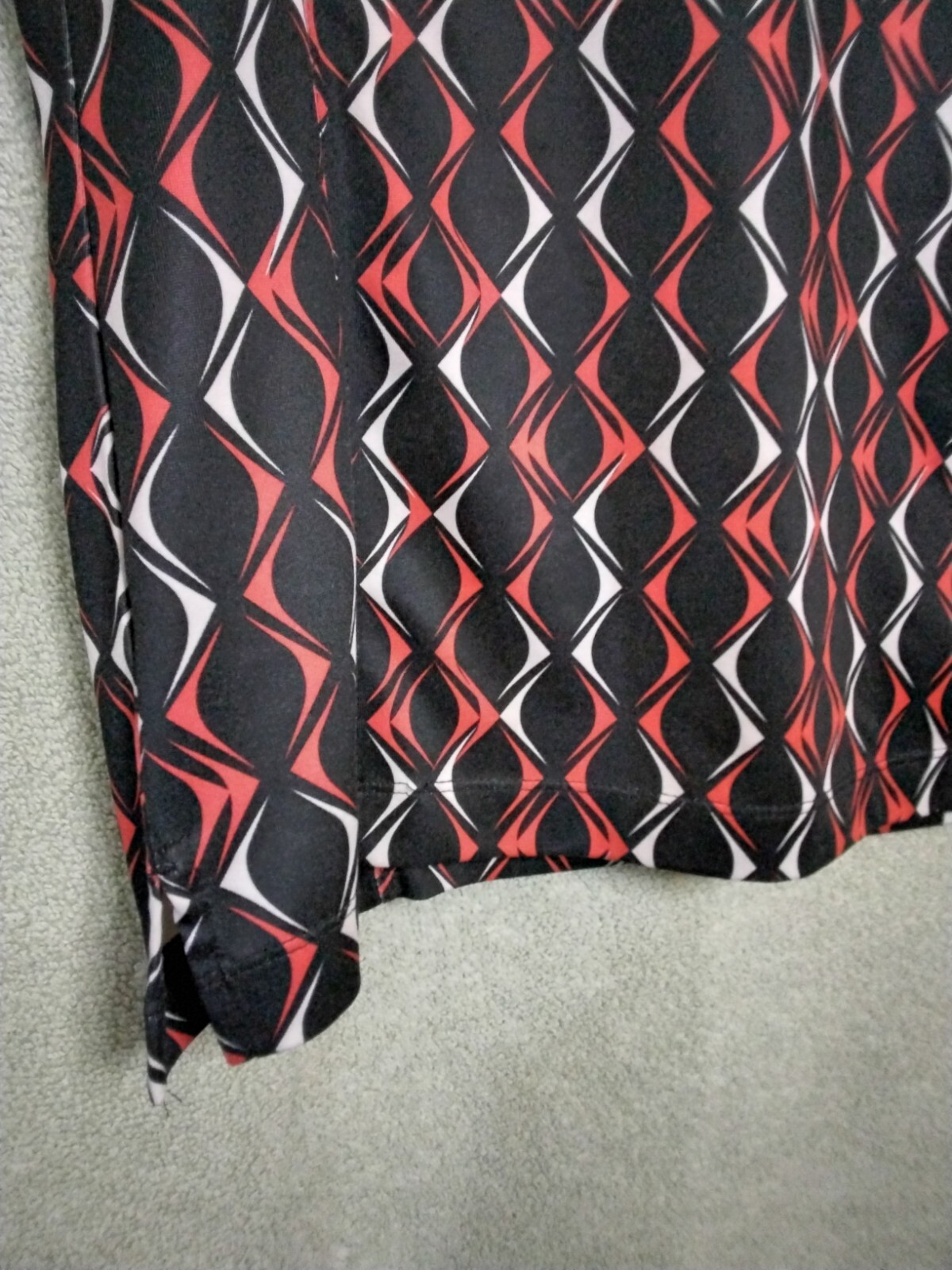 Tail Tech Performance Golf Womens Tank Top Size M Black Red Geometric Sleeveless