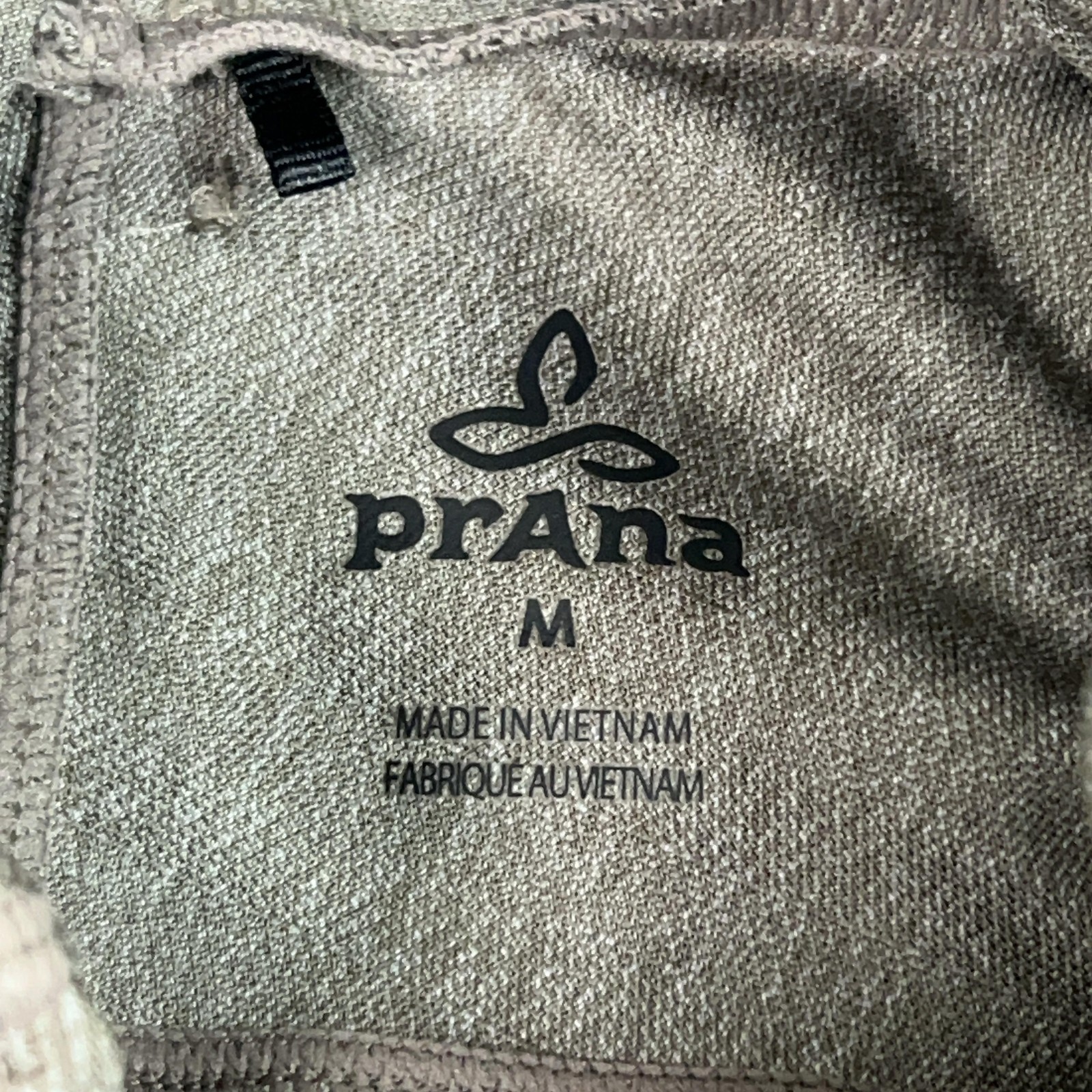 Prana Pullover Womens Medium Brown Cowl Long Sleeve Thumbholes Yoga Gym Top