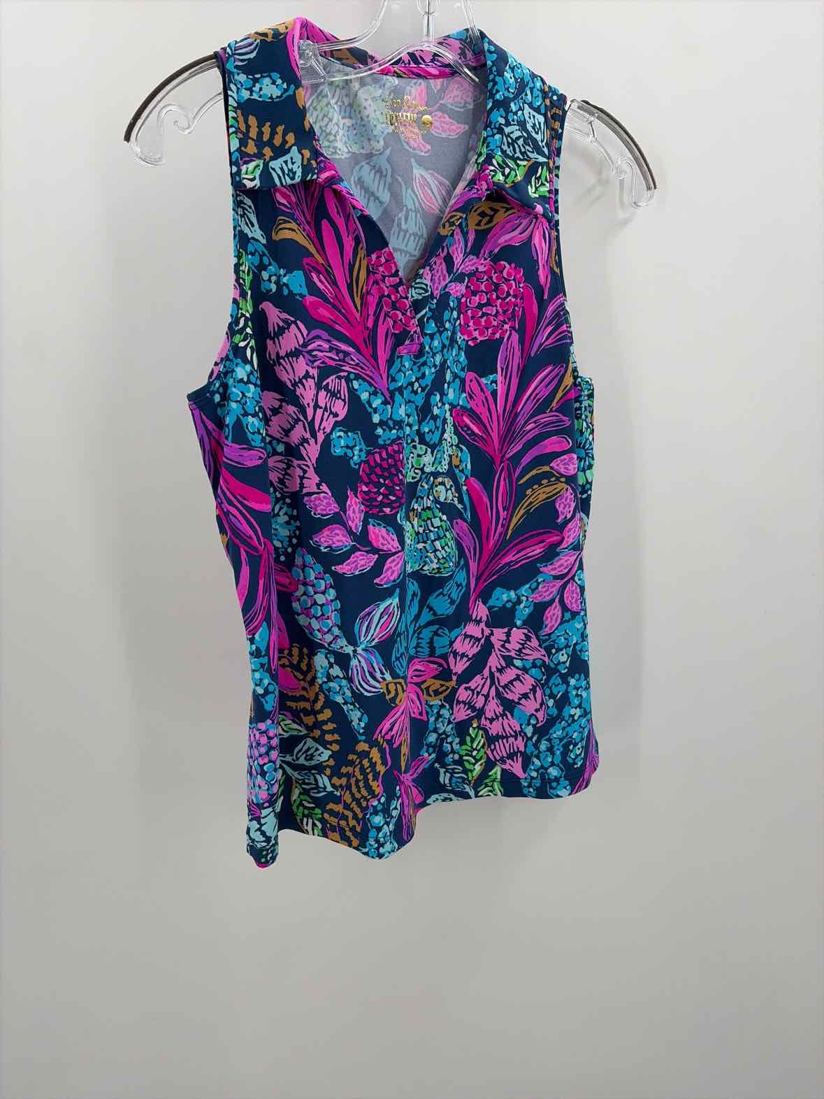 Pre-Owned Lilly Pulitzer Luxletic Navy Size Small Athletic Tank