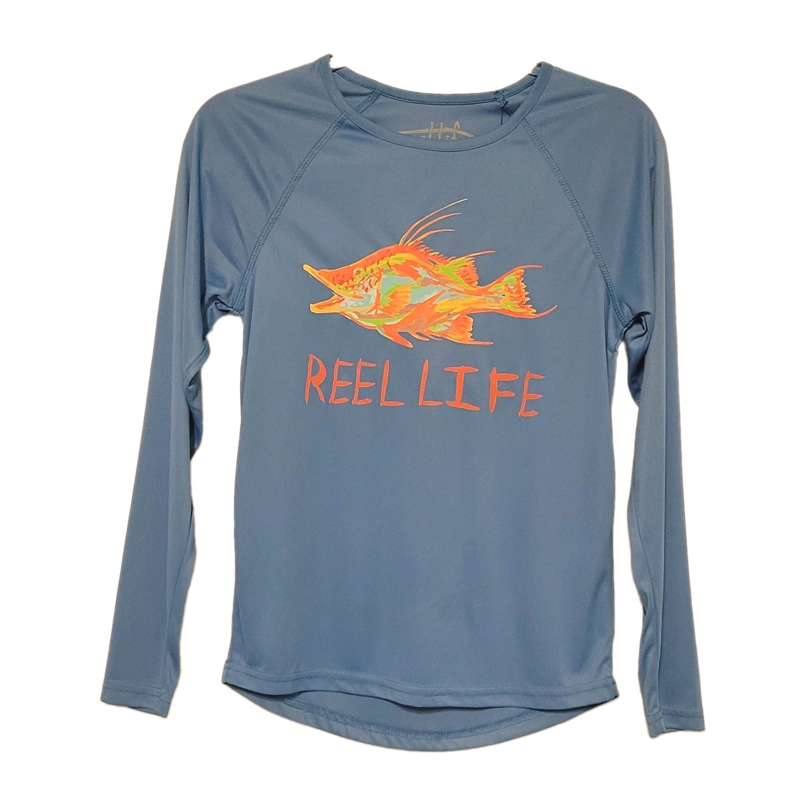 NWT Reel Life Marina Blue Sun Ray Defender Series UPF 50+ Long Sleeve Wmn’s S