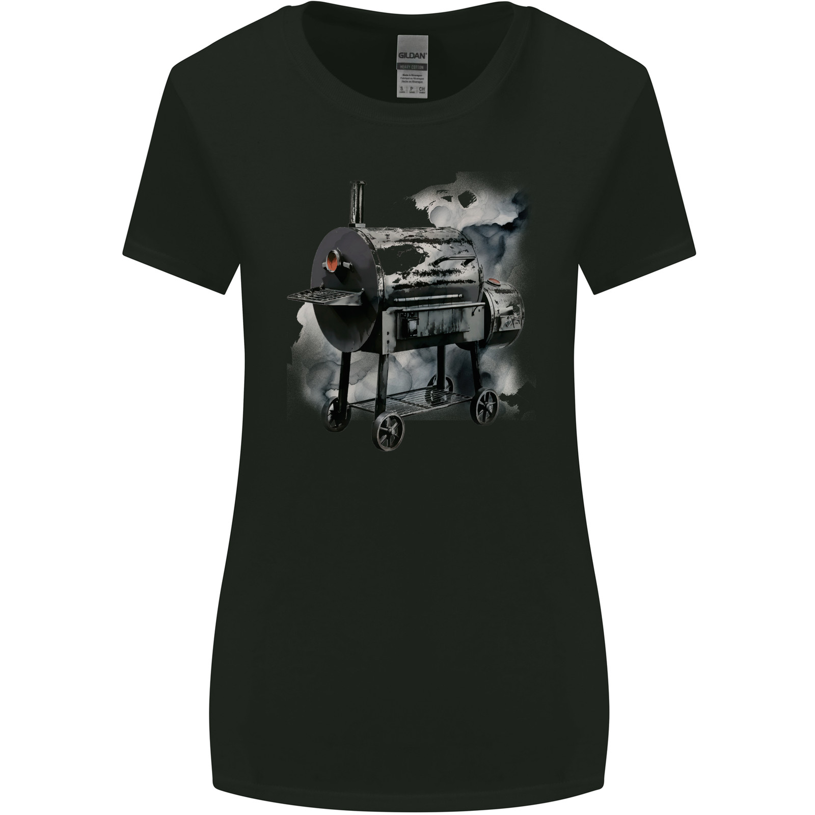 Smokey BBQ Grill Womens Wider Cut T-Shirt