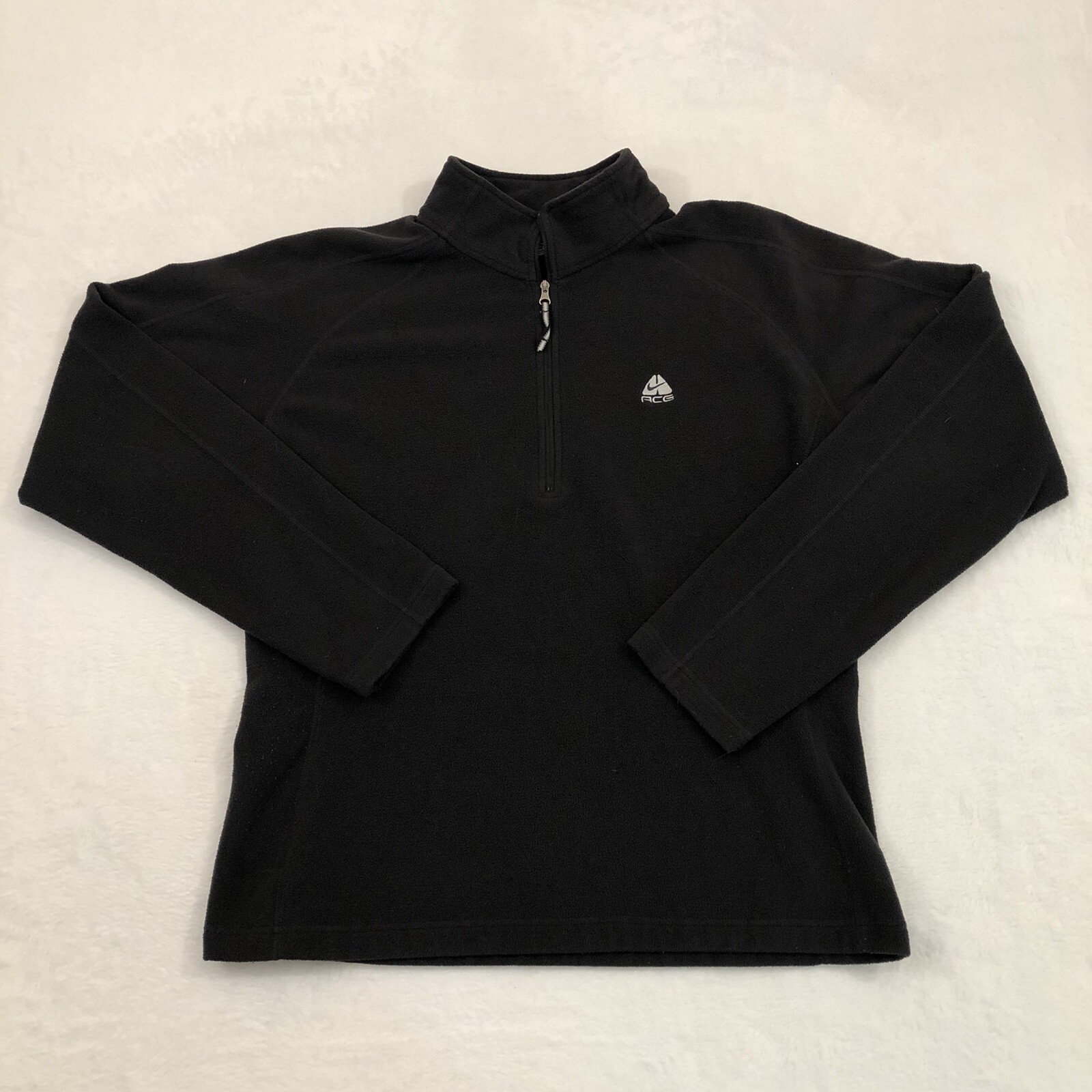 Vintage Nike ACG Black 1/4 Zip Fleece Pullover Sweatshirt Therma Women’s L
