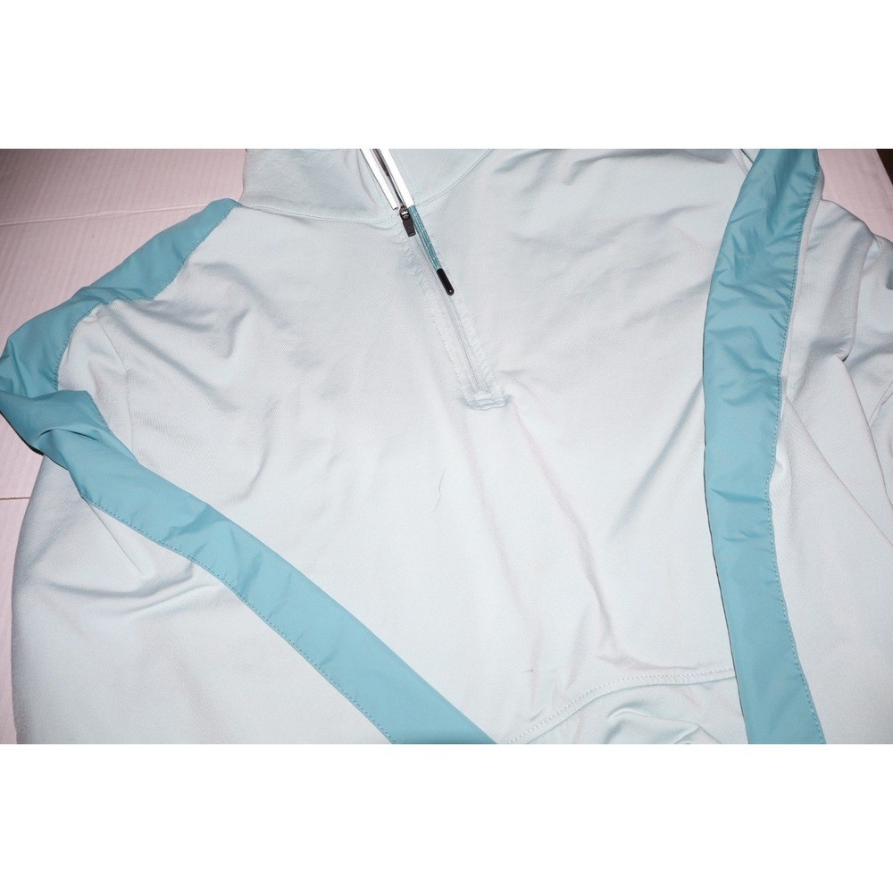 Titin Womens Large Quarter Zip Pullover Mint Green Teal Athletic Cropped Top