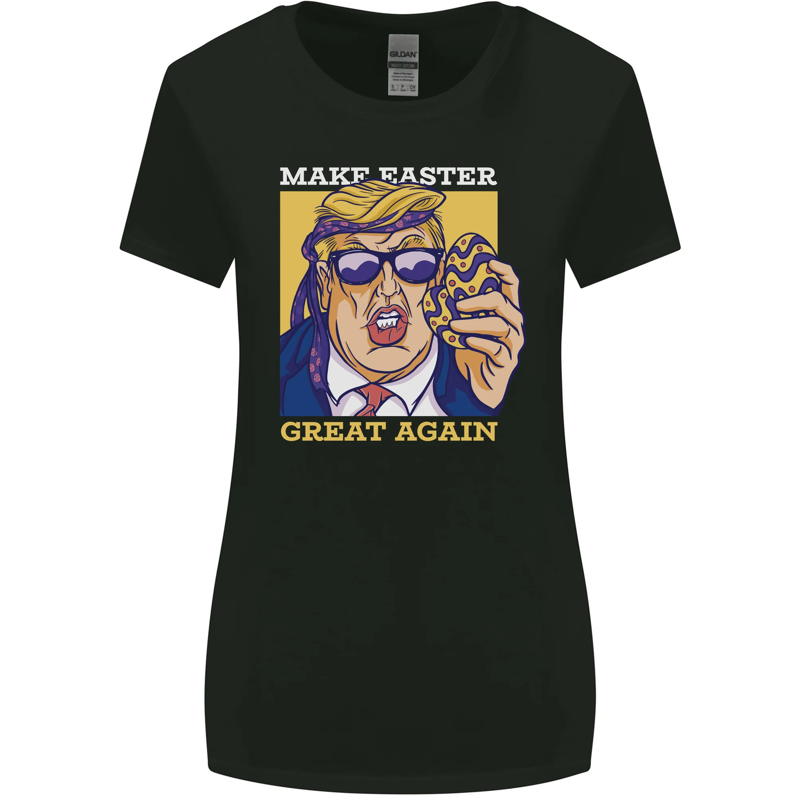 Make Easter Great Again Funny Donald Trump Womens Wider Cut T-Shirt