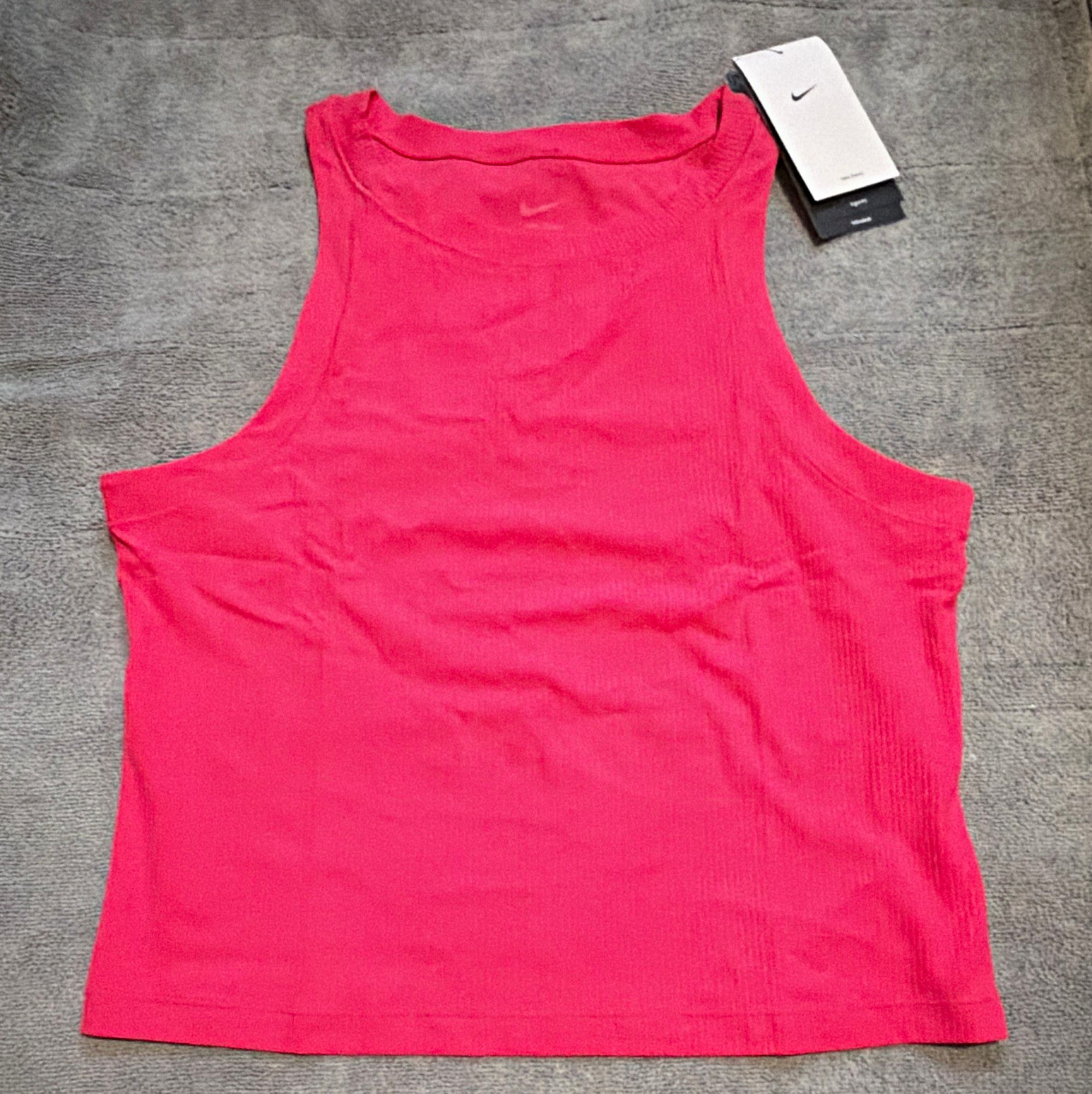 Nike Zenvy Dri-FIT Women’s Pink Crew Neck Racerback Tank Top M Tight Fit