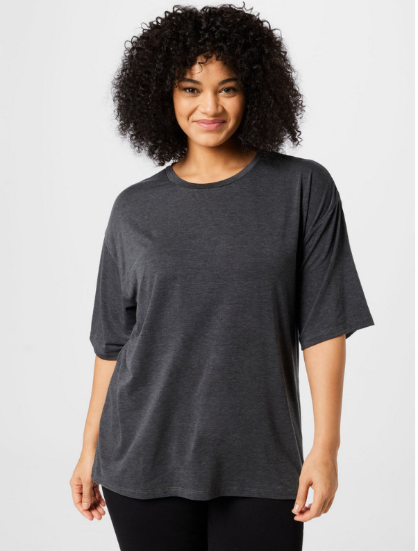 Cotton On Trendy Active Boyfriend T-Shirt Charcoal Marle Plus Size 16