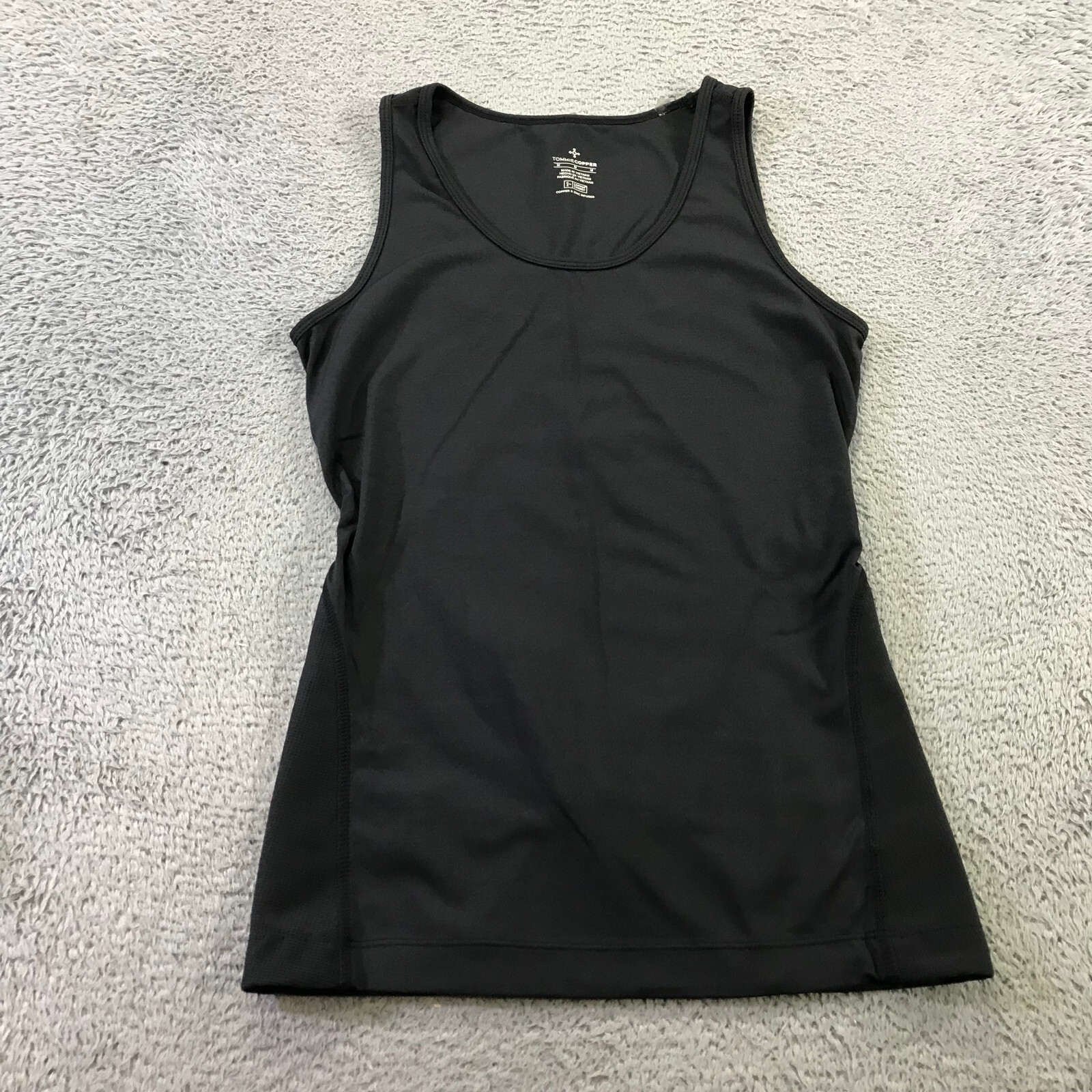 TOMMIE COPPER Tank Womens Medium Lower Back SUpport Black Tank Top a432432