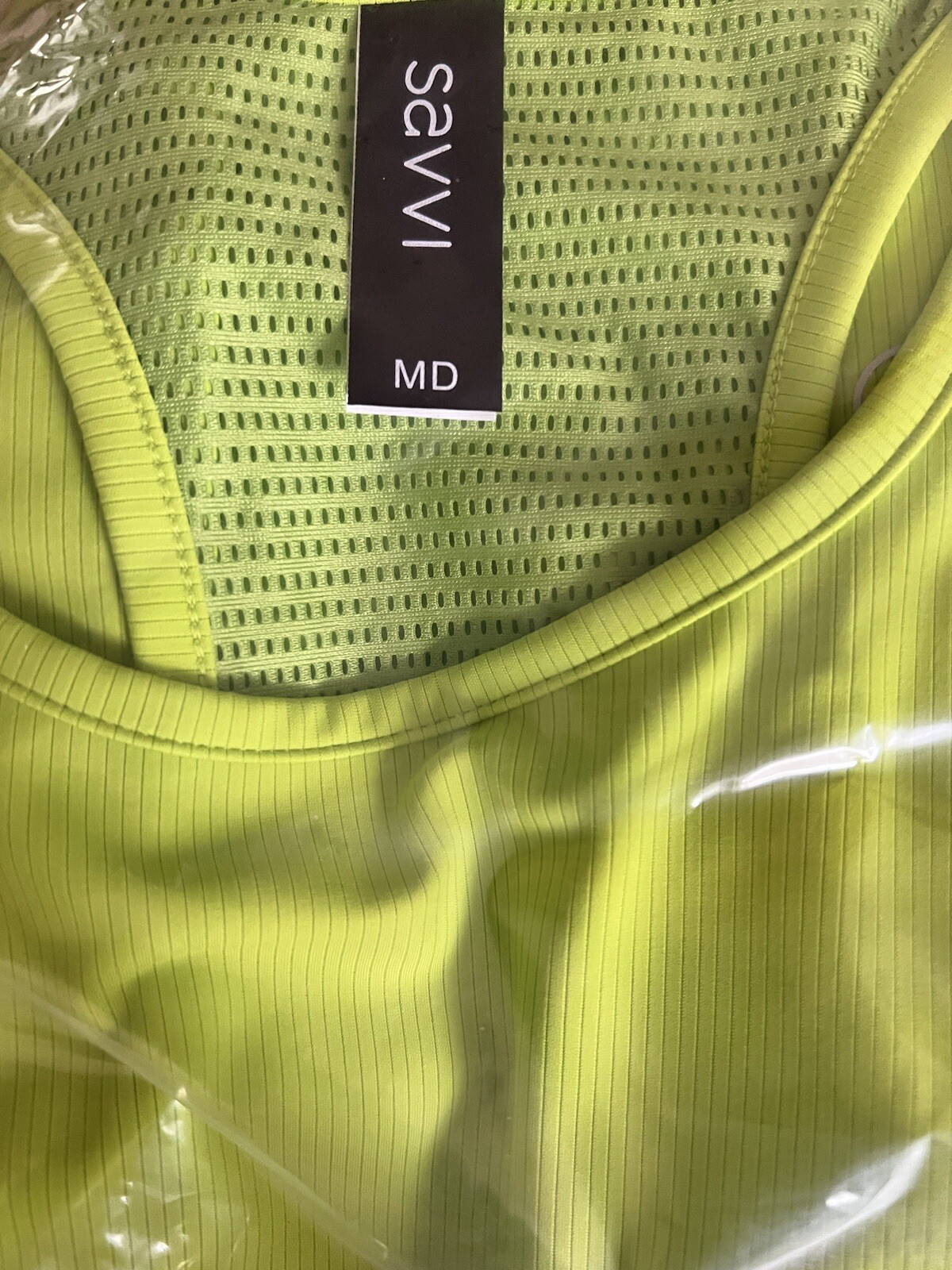 Women’s NEW Lime Green Savvi Tank Top-Size M