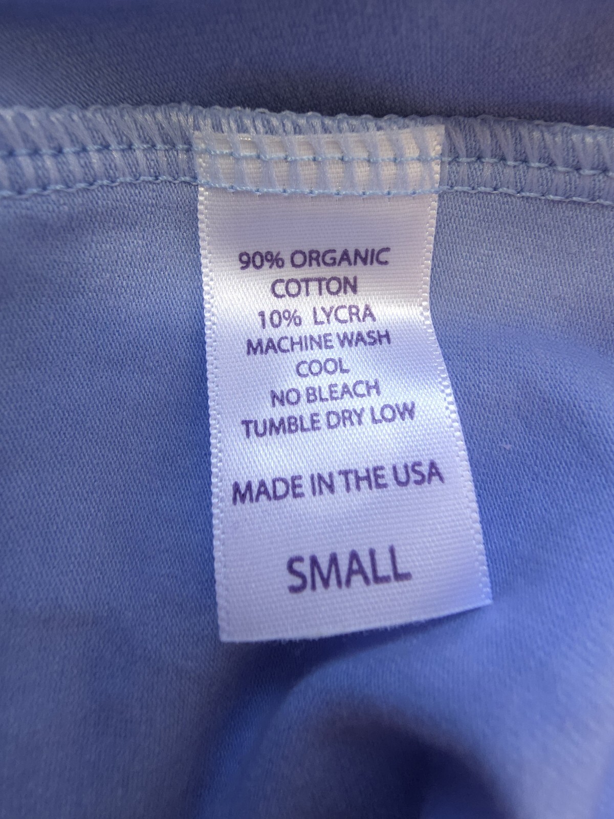 Inner Waves Organics Activewear Top Womens Small Adjustable Padded Lined Blue