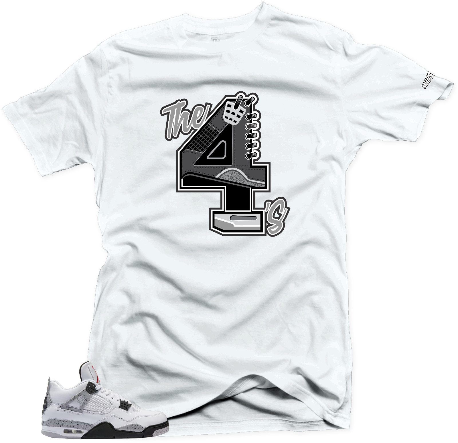 Shirt To Match Jordan Retro 4 White Cement The 4’s White Match Tees