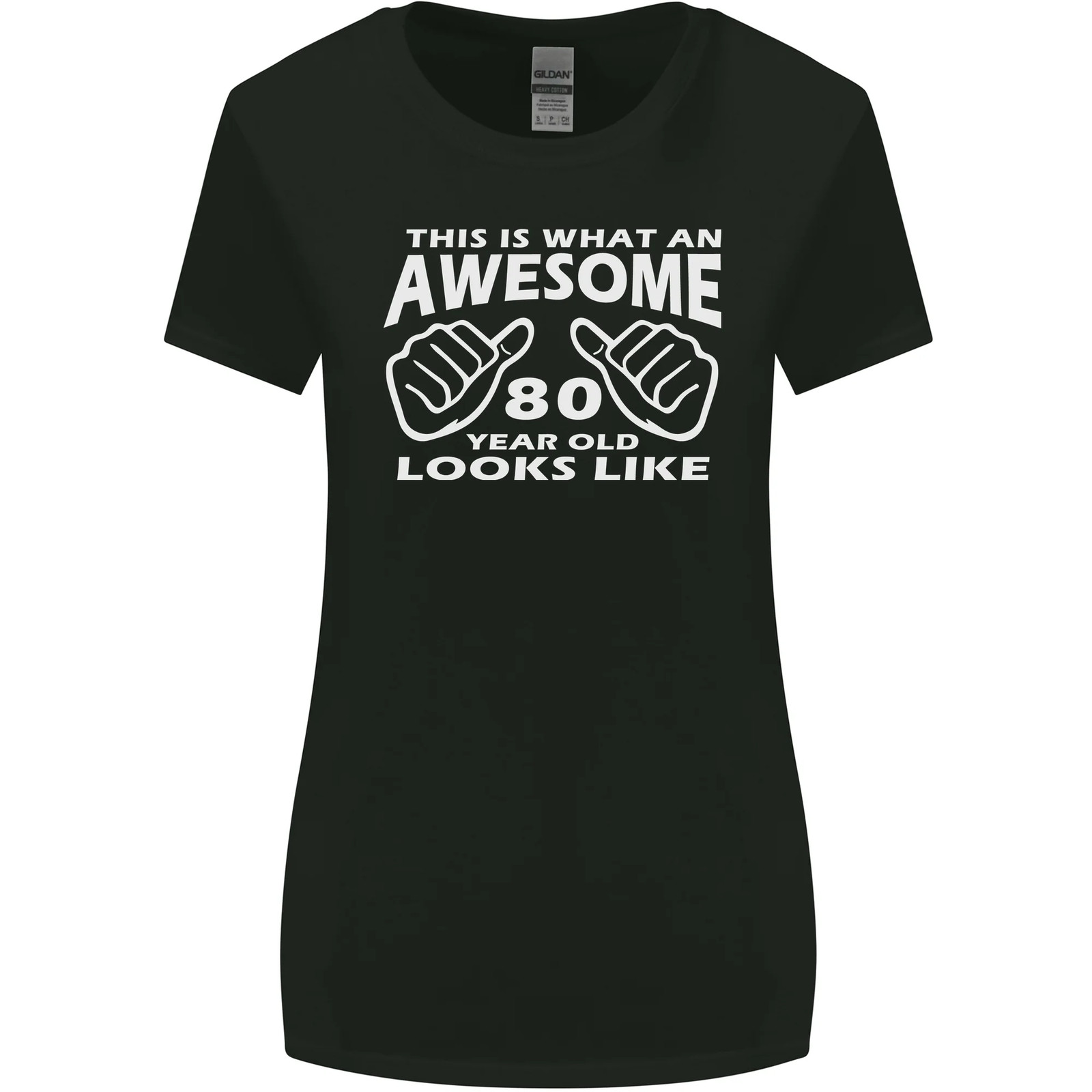 80th Birthday 80 Year Old This Is What Womens Wider Cut T-Shirt