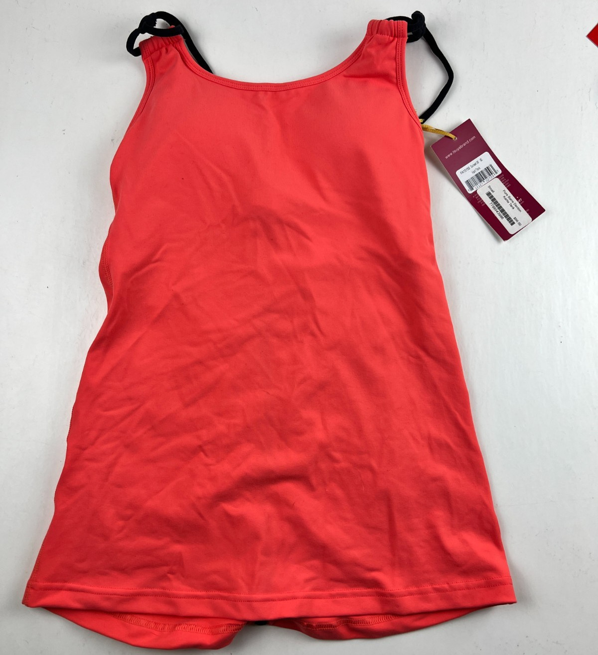 TsuYa Kristi Yamaguchi Pure Barre Karli Tank Small Retail $66 Tangerine Orange