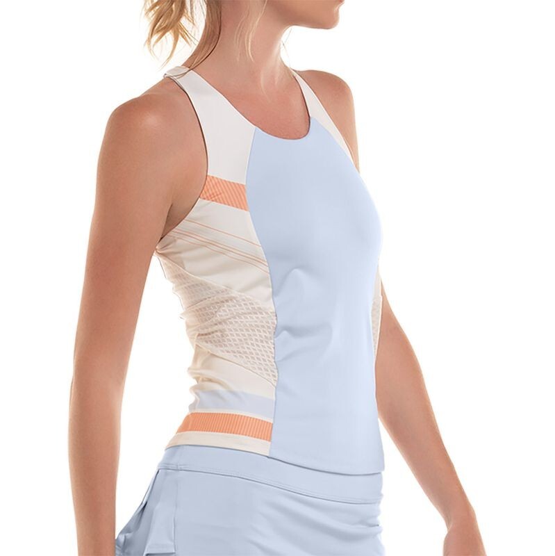 K Swiss WOMEN’S Exceed Tank Top TENNIS MEDIUM GLACIER BLUE NEW