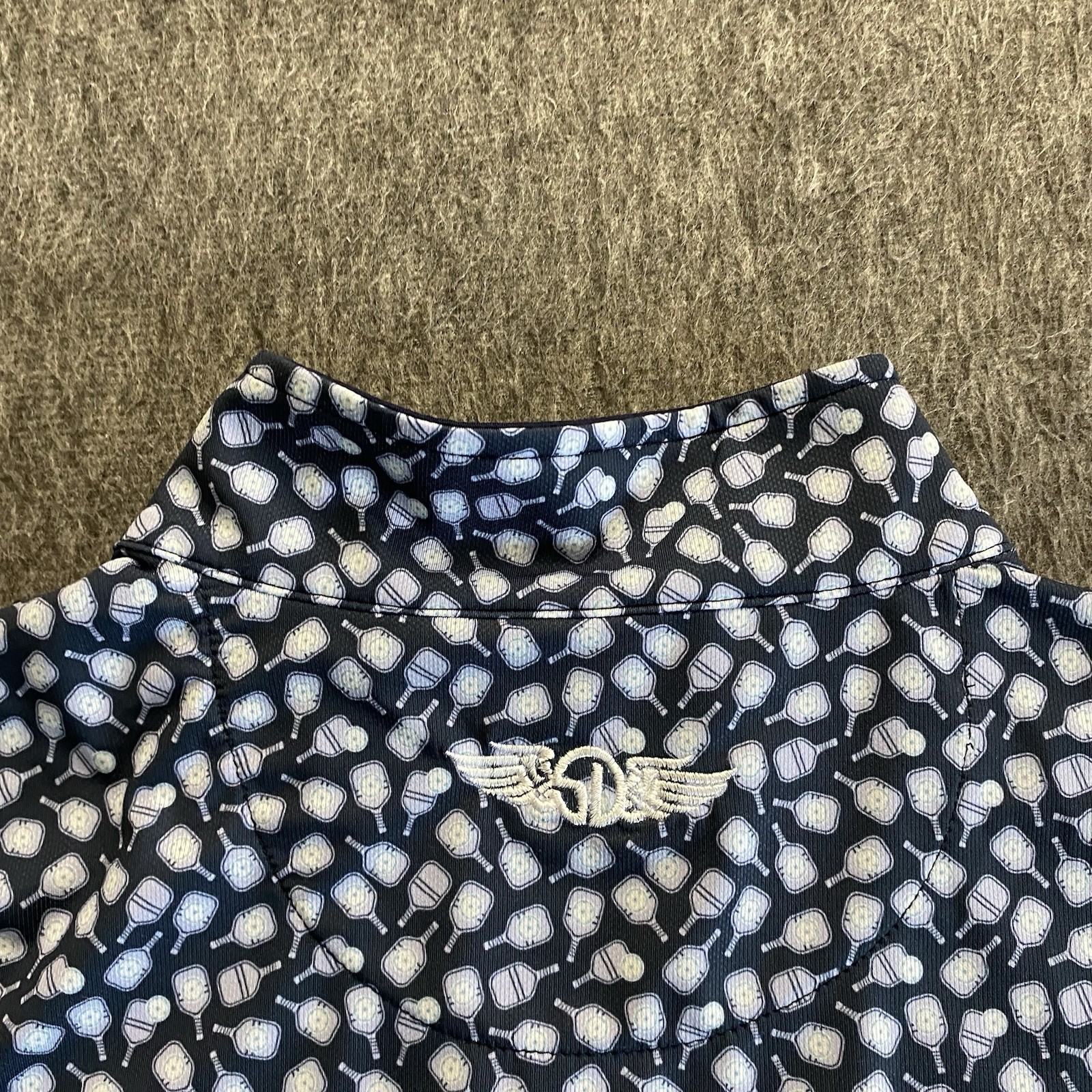 Straight Down 1/4 Zip Womens Large Blue Performance Pickleball Warwick Hills