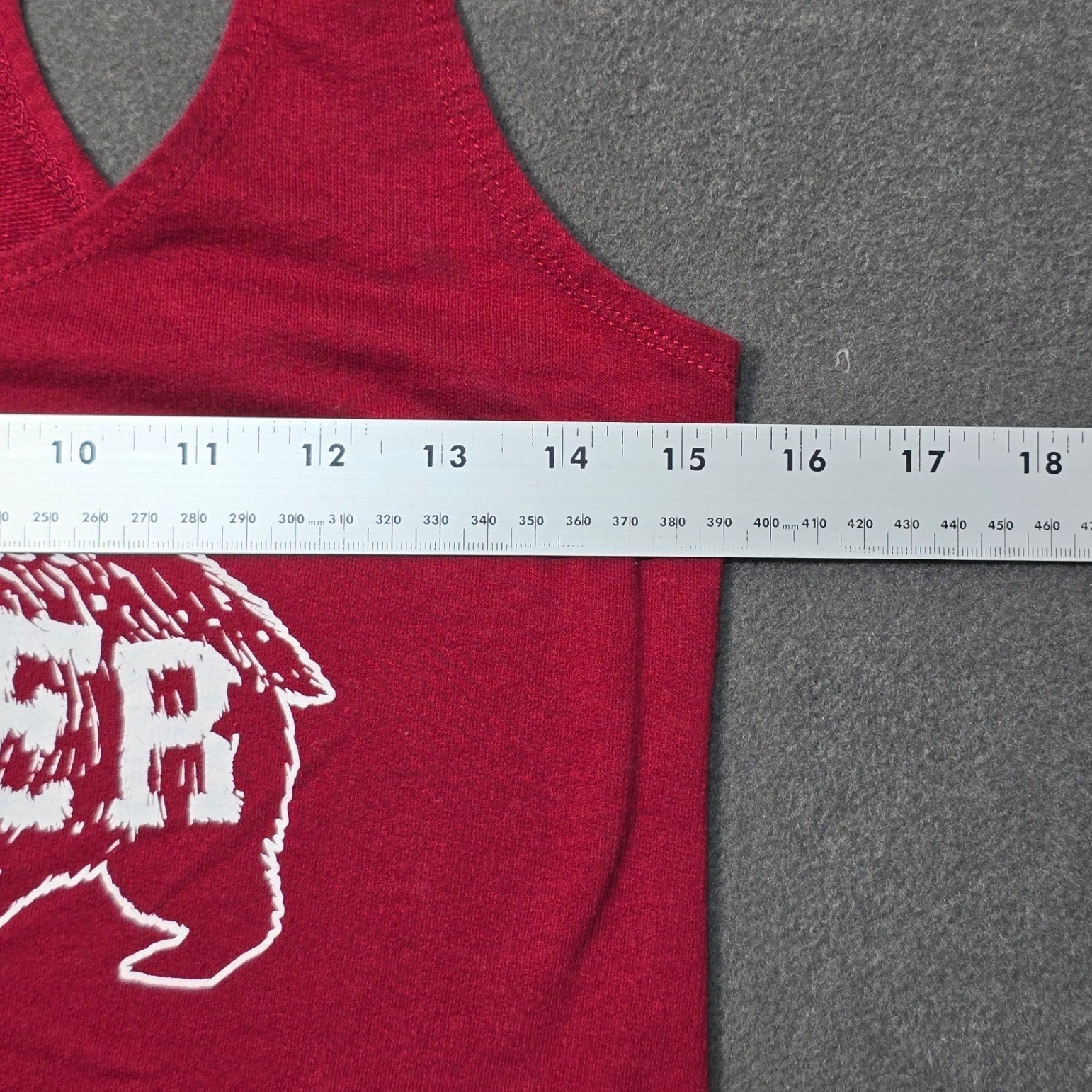 Super Training Power Bear Racerback Tank Top Red Small Gym Workout USA Made