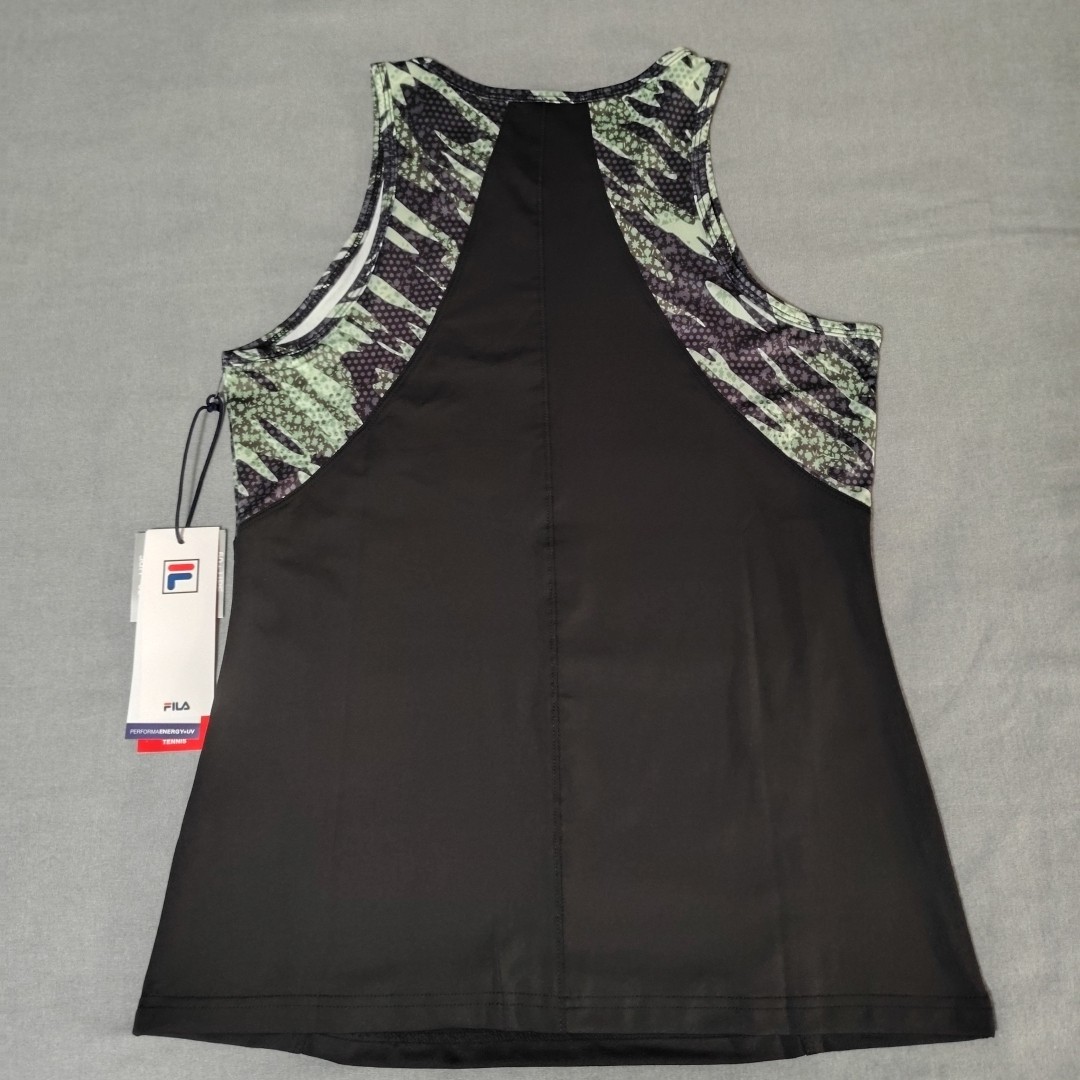 Fila – Essentials Full Coverage Tank – Women’s Size Small – Black/Green
