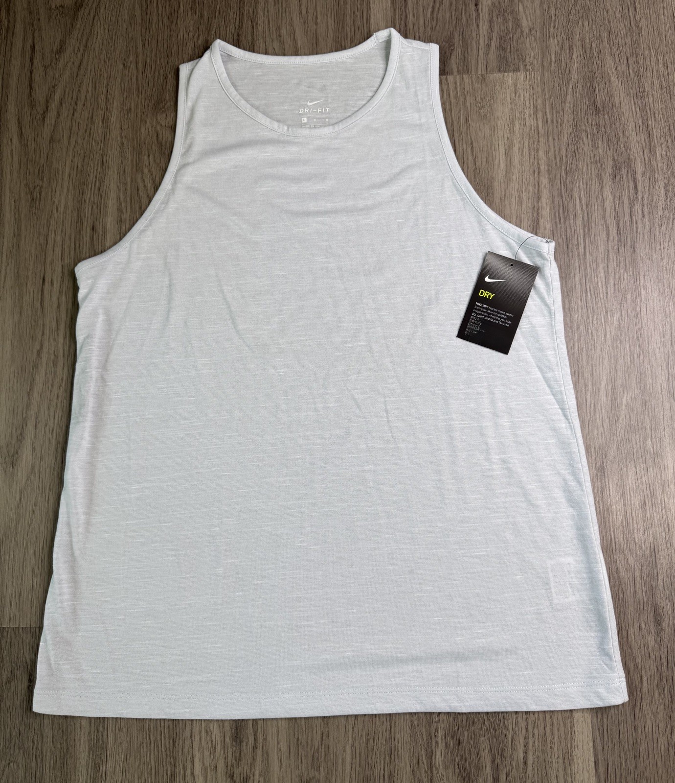Nike Womens Dri Fit Standard Fit Training Tank Off White Medium A09854-043 NWT