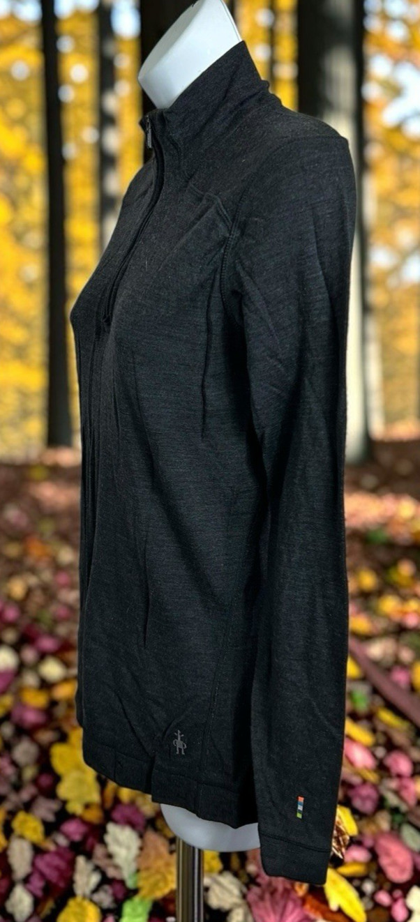 Smartwool Merino Base Layer 1/4 Zip Women’s Sz M Gray Gorpcore Hiking Camping
