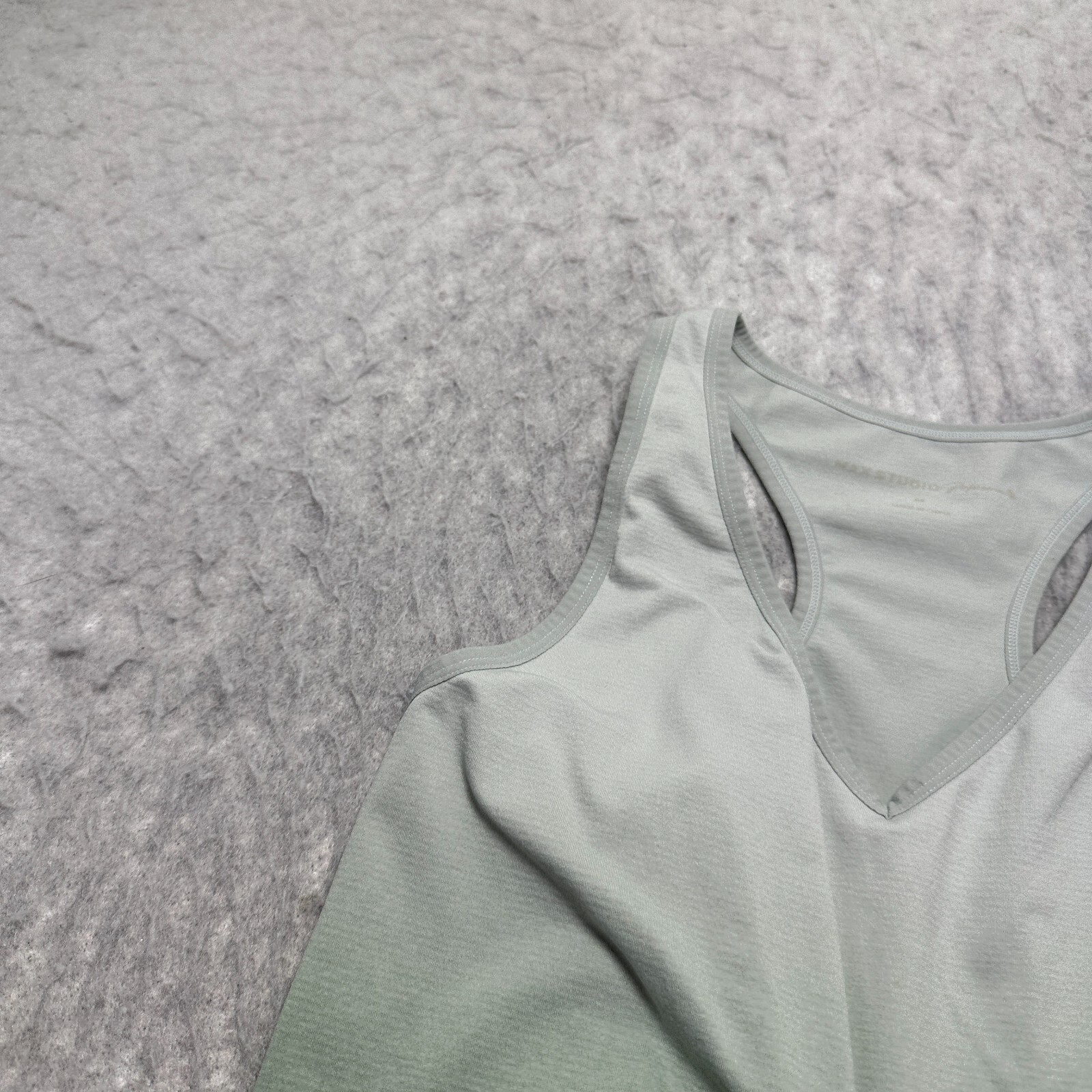 Max Studio Performance Workout Tank Top Green Scrunch Front Womens Size Medium M