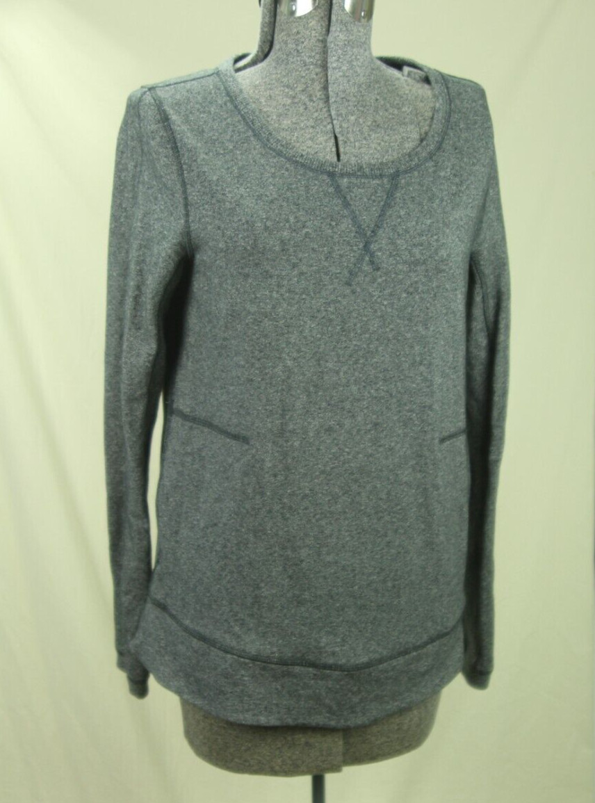 Lululemon Exhalation Pullover II Size 6 Heathered Speckled Black Gray